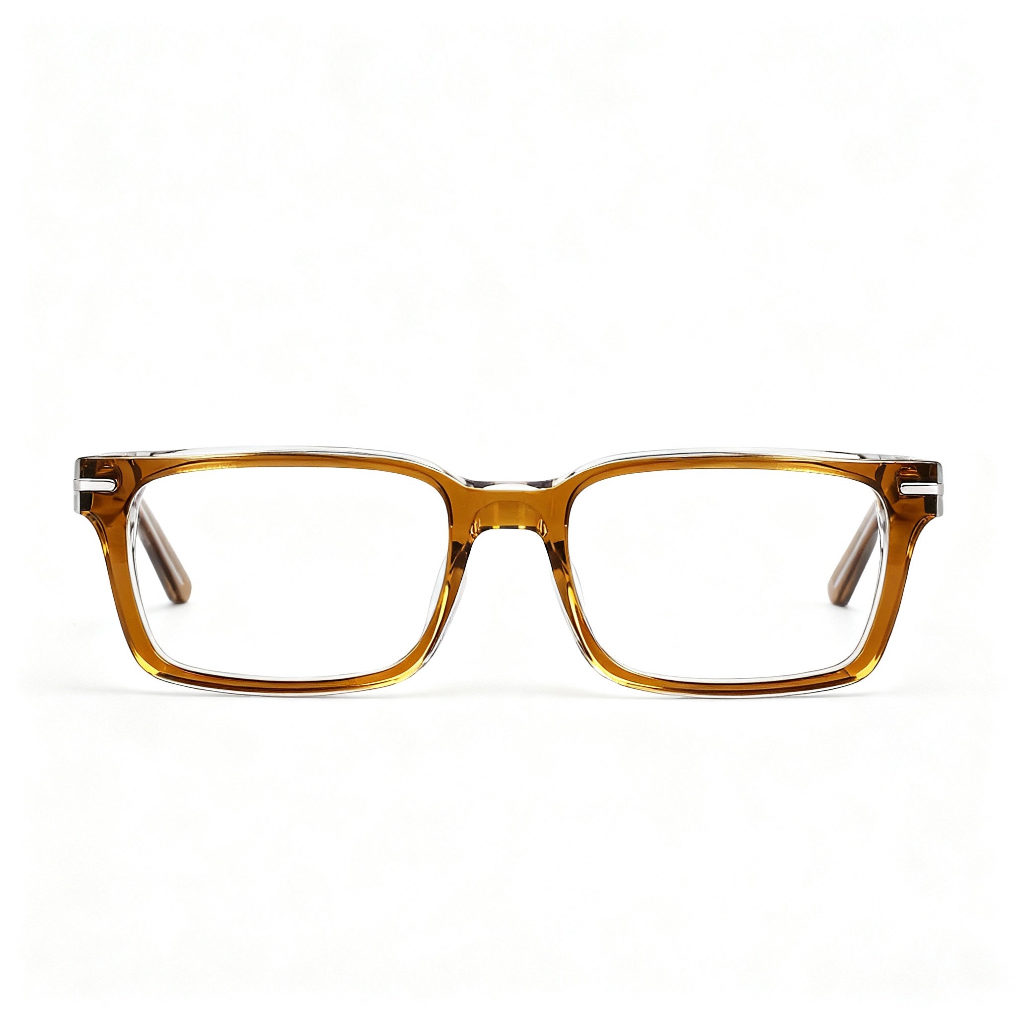 Nike 7174 Men's Metal Polarized Prescription Eyeglasses, Amber Smoke Laminate, 53-18-145, Photo 3