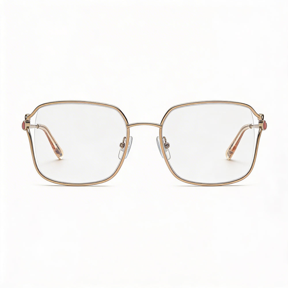 Gafas Chopard VCHG29S para mujer, estilo casual, con montura metálica, no polarizadas, en dorado rojo brillante, 53 mm