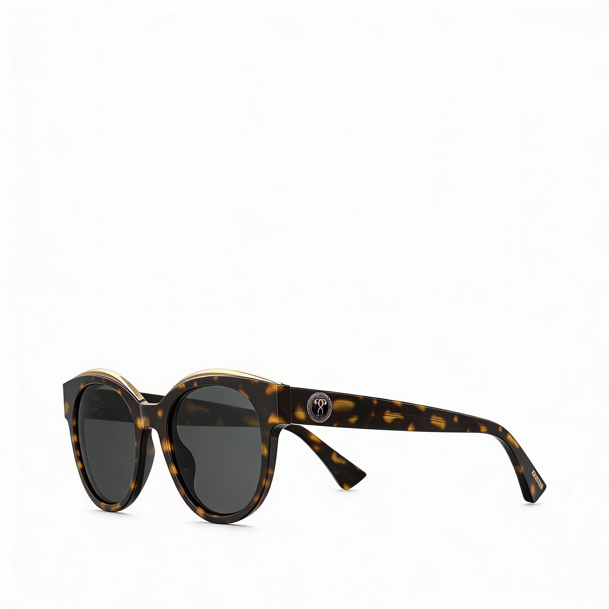 Moschino Mos 33/S Women's Metal Dark Havana Frame Gray Blue Non-Polarized UV Protection Sunglasses 52mm, Photo 2