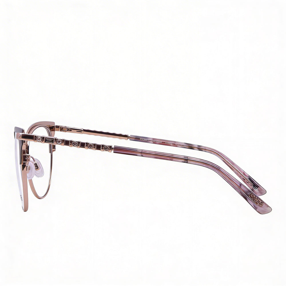 bebe Bb5224 Women's Pink Metal Cat Eye Eyeglasses 52mm