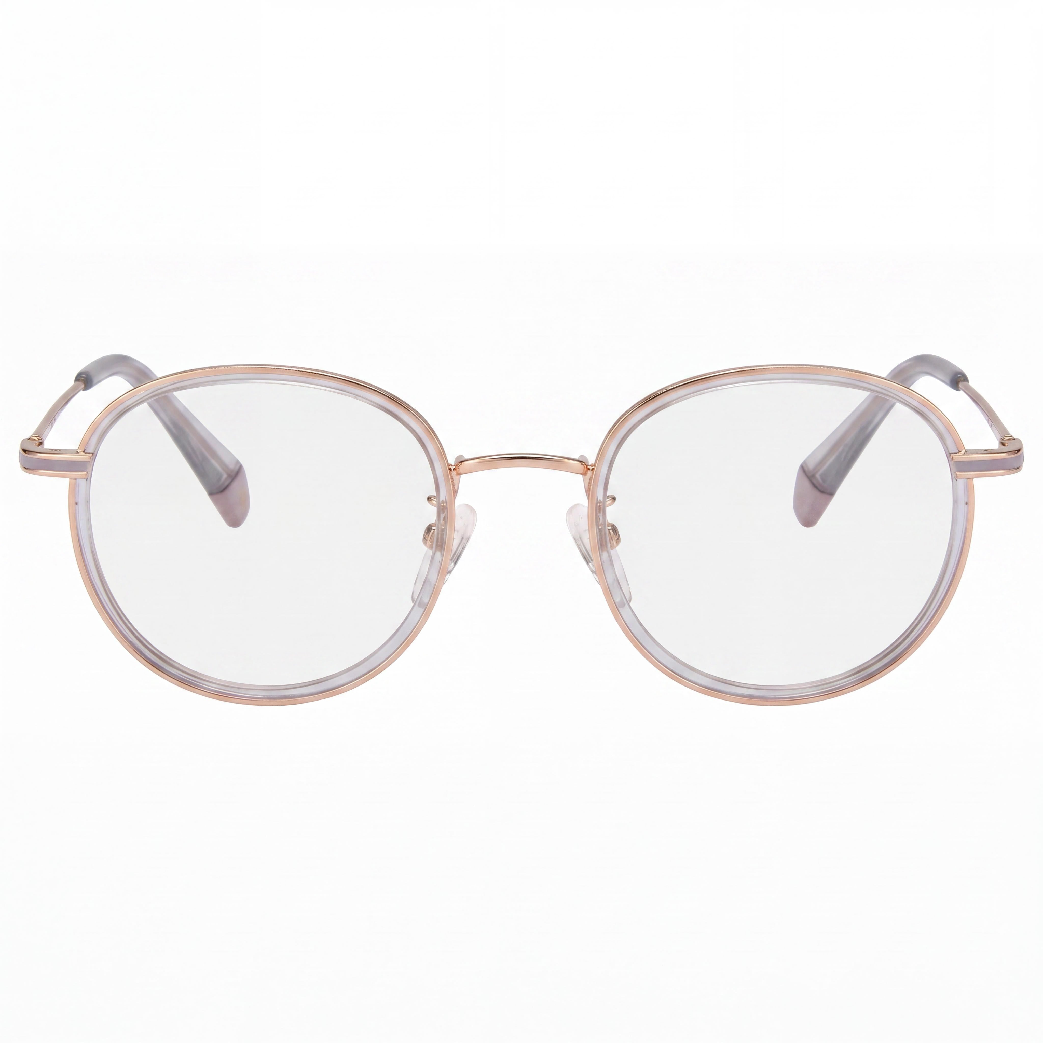 Polaroid PLD D366/F Gafas Unisex Redondas de Acero Inoxidable de Montura Completa Ajuste Asiático Dorado Púrpura 48-22-145, Photo 2