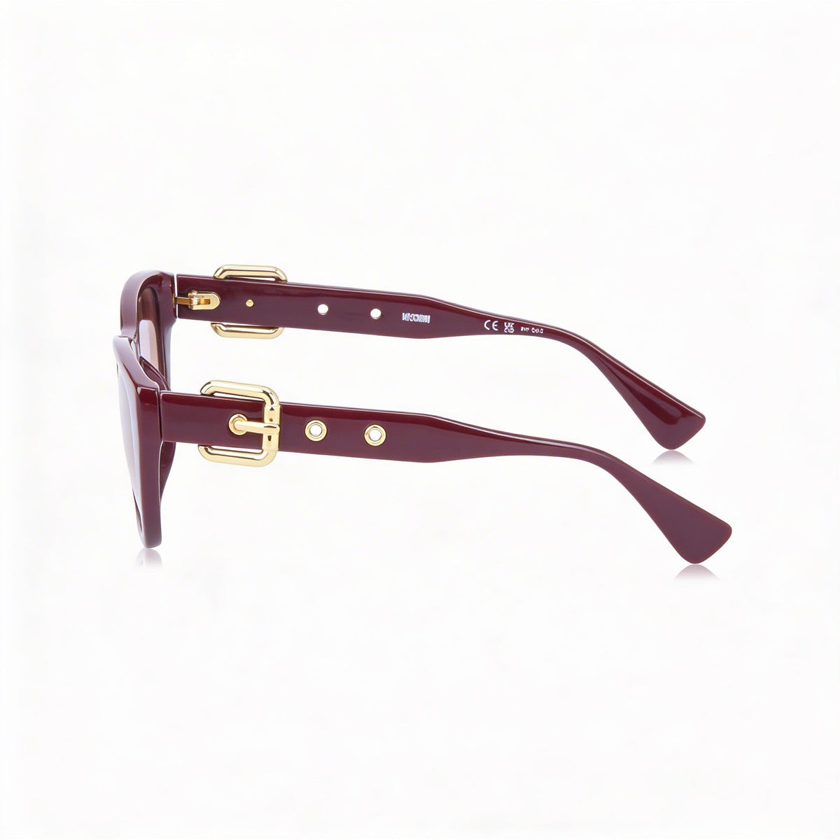 Moschino MOS130/S Burgundy Brown Rectangle Sunglasses for Women, 55mm, Photo 3