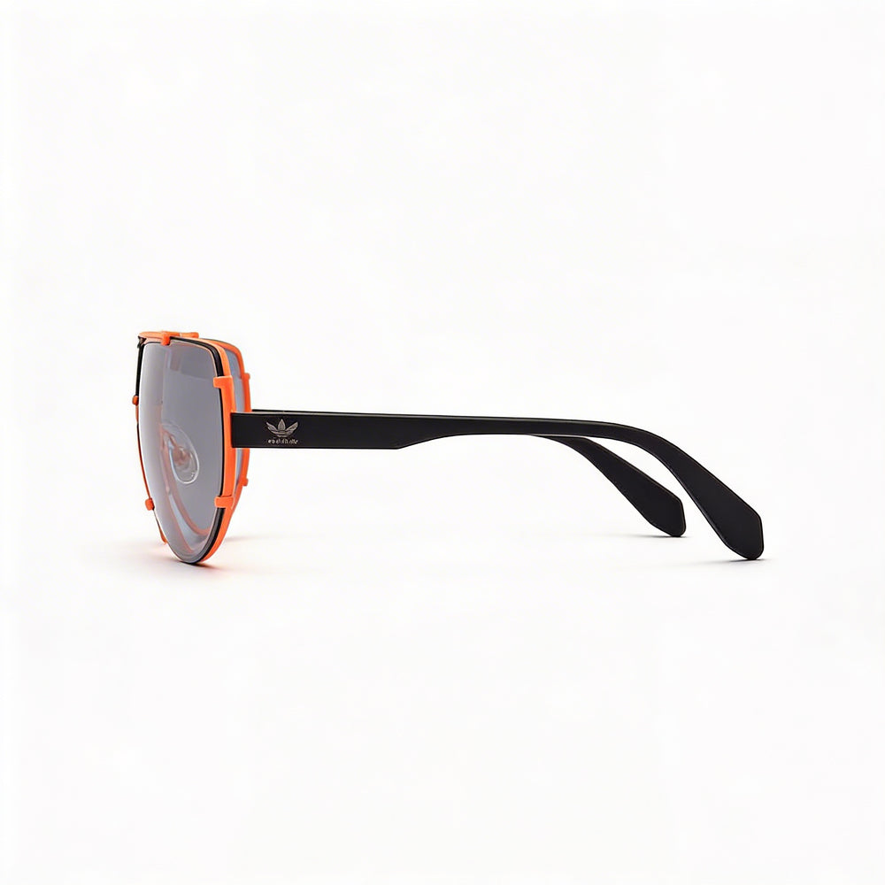 Adidas Contemporaneo Men's Metal Black Orange Frame Silver Smoke Mirrored Lens UV Protection 71mm