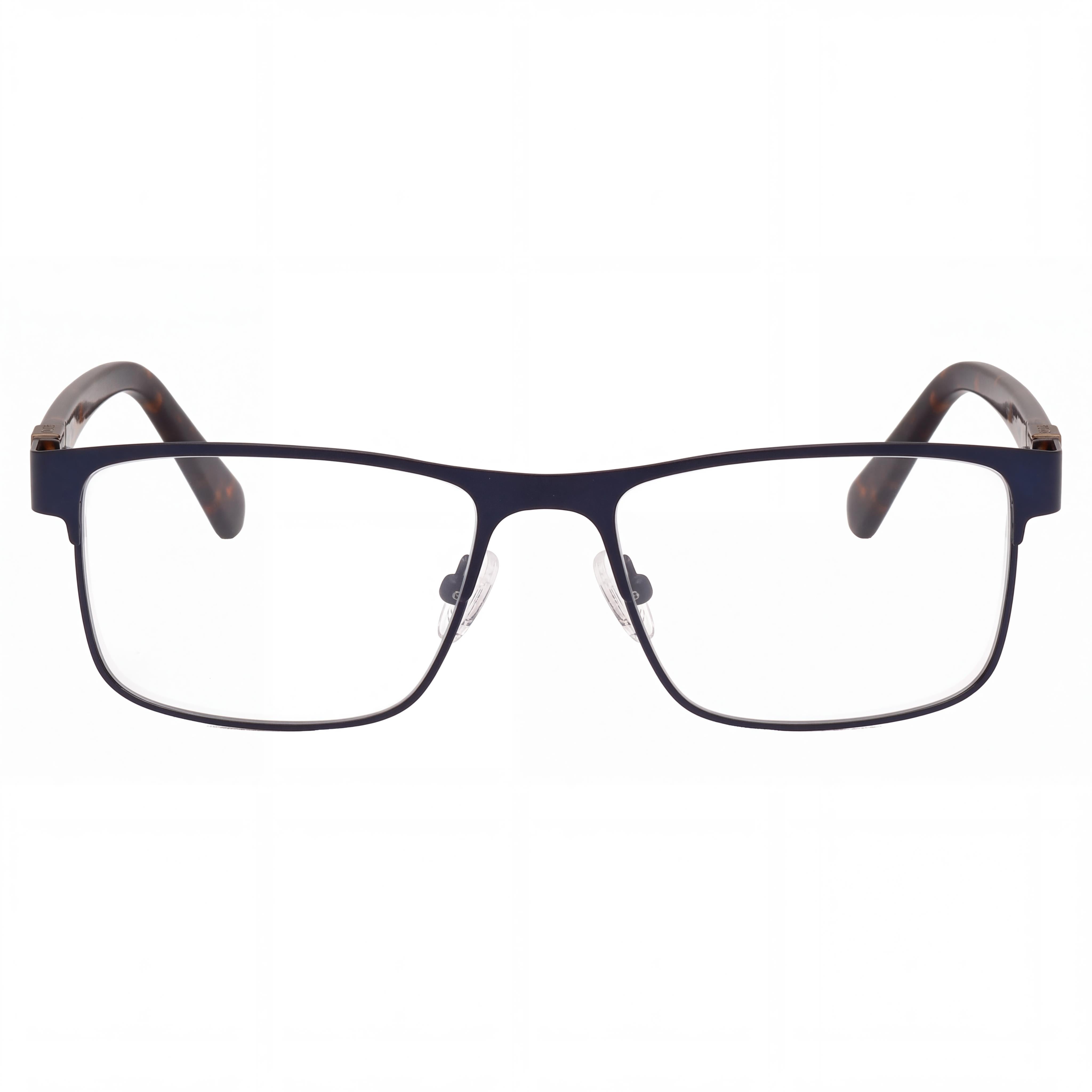 GUESS GU 50003 091 Classic Men's Matte Blue Blonde Havana Metal Non- Polycarbonate Eyeglasses 57mm, Photo 2