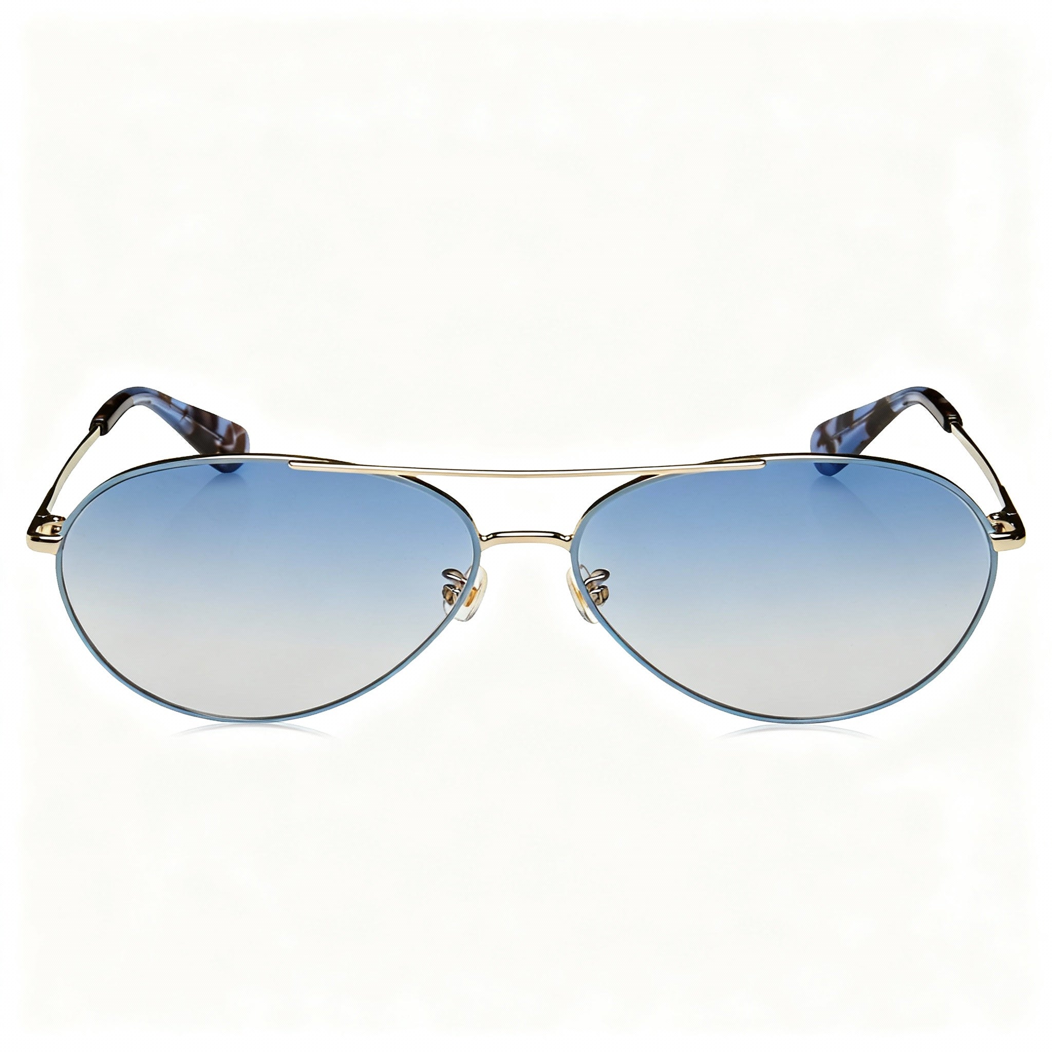 kate spade new york Carolane/F/S Women's Pilot Blue Gold Metal Frame Blue Lens Sunglasses 61-13-140mm, Photo 3