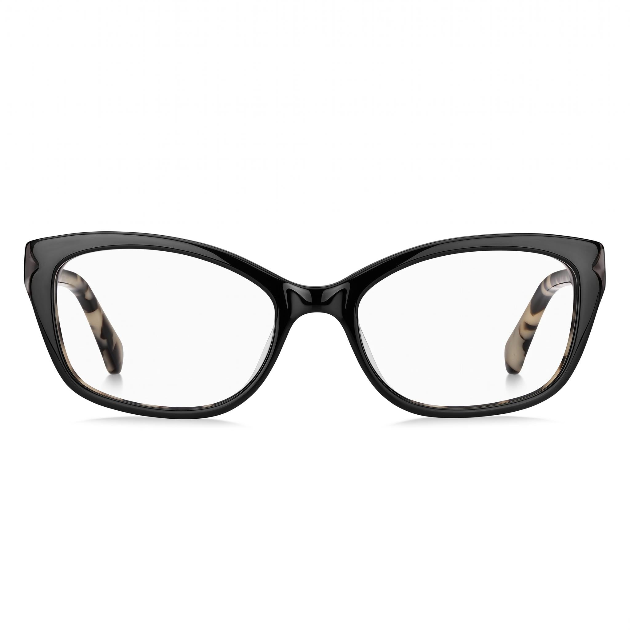 Kate Spade New York 103509 Modern Cat Eye Style Acetate Frame Eyewear, Black White Havana, Unisex 51mm, Photo 2