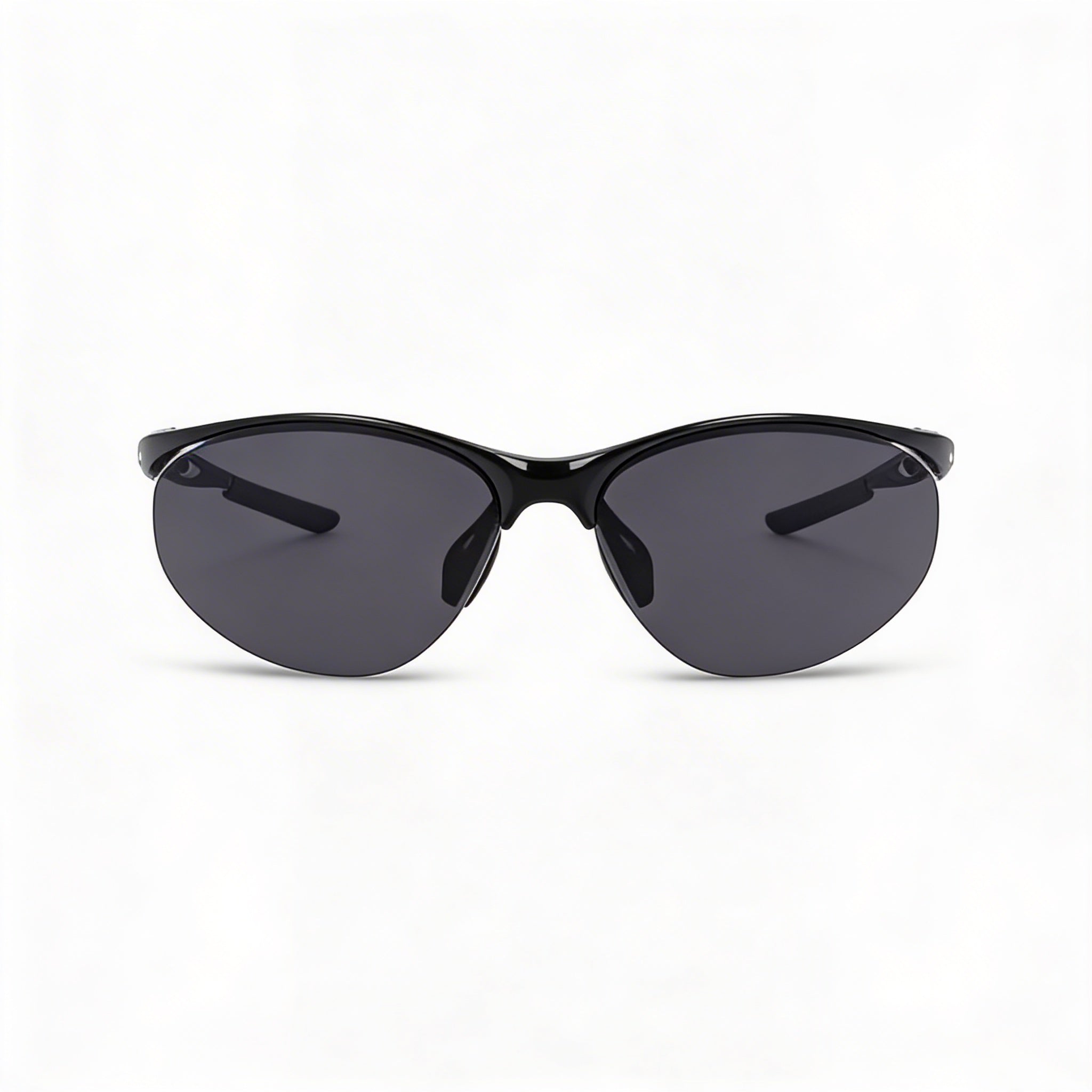 Nike NIKE AERIAL DZ7352 Unisex Wrap Black Dark Grey Alloy Steel Non-Polarized UV Protection Sunglasses 69mm, Photo 3