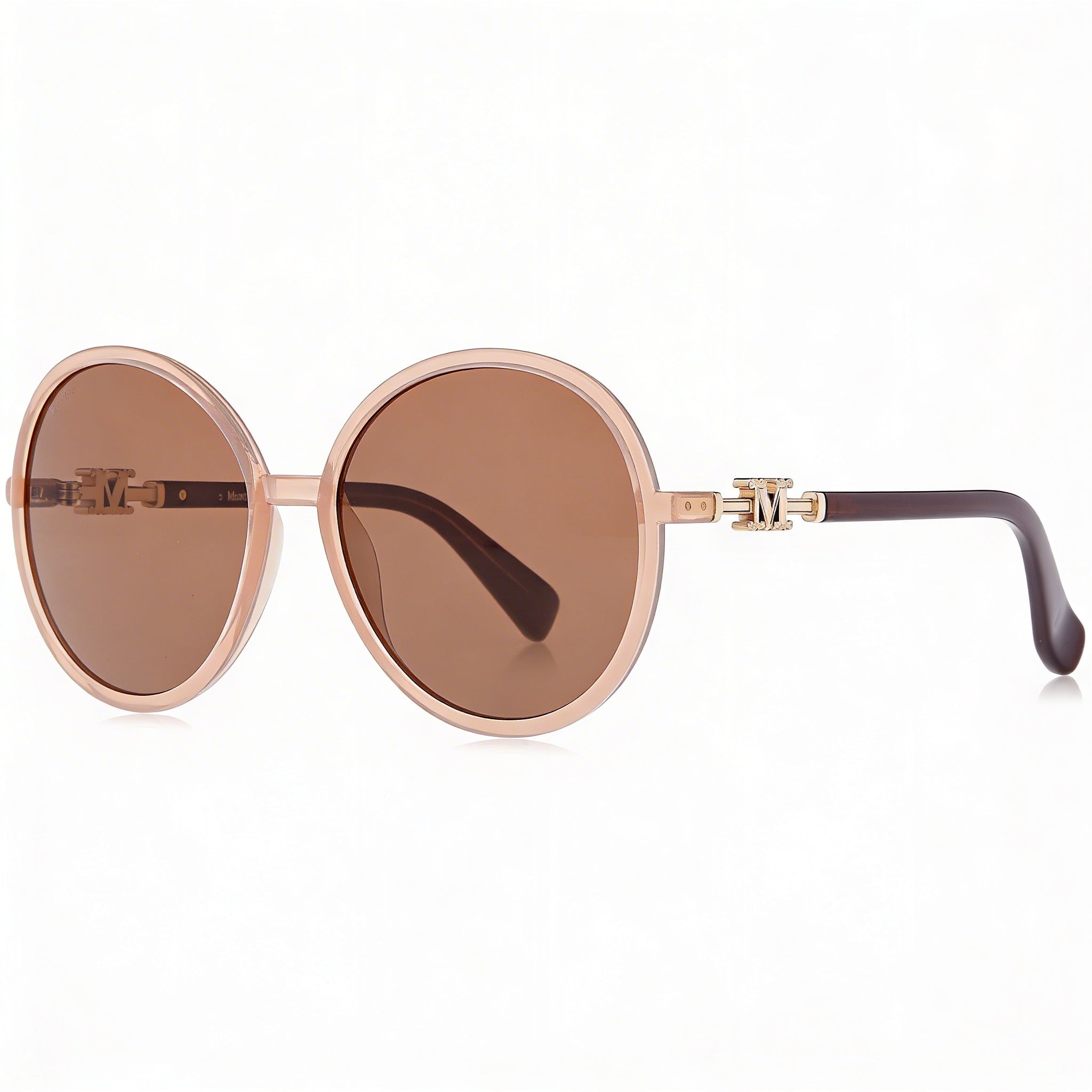 Gafas de sol MaxMara Modern para mujer con montura inyectada beige y lentes degradadas marrones 58-17-140, Photo 3