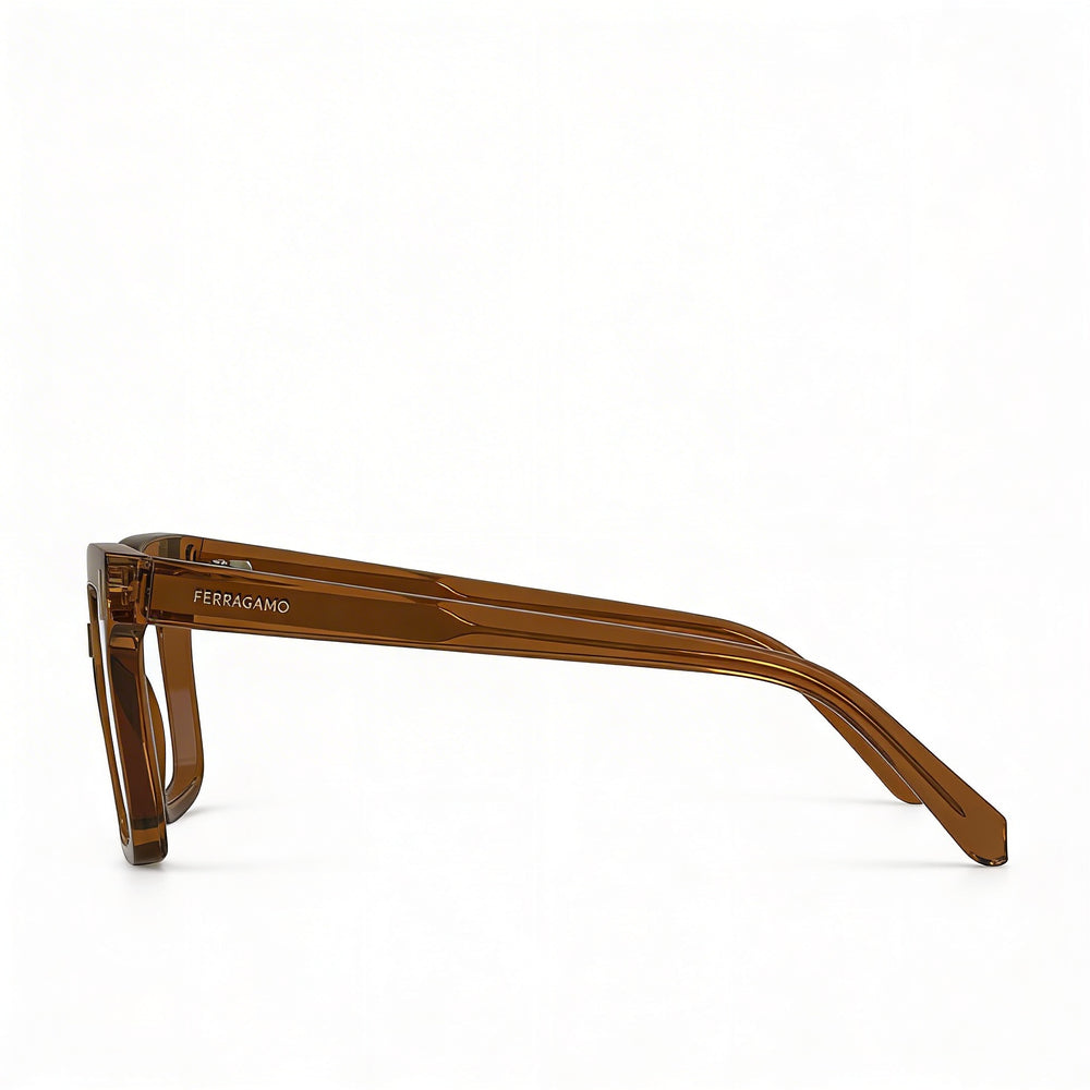 Salvatore Ferragamo Sf2993 Men's Transparent Brown Acetate Eyewear 53mm