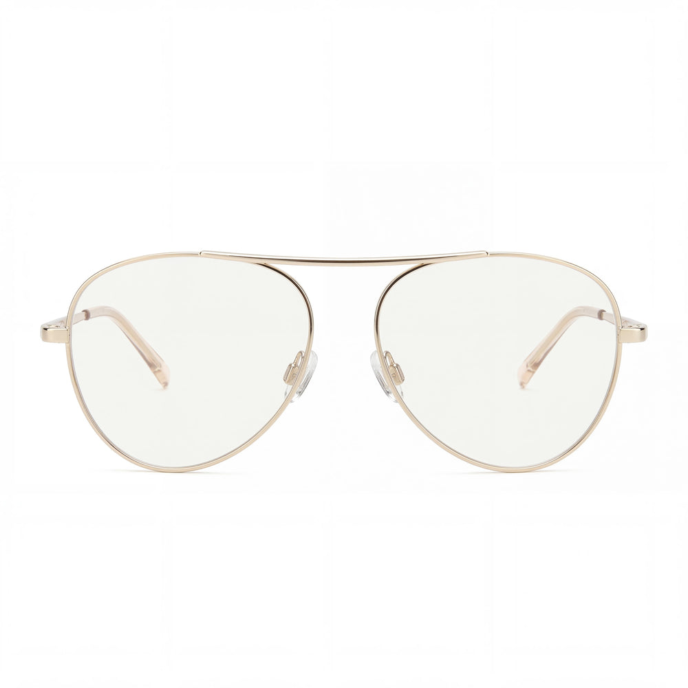 M Missoni Color Line Women's Aviator Optical Glasses Pink Gold Alloy Steel Frame Non- 55mm