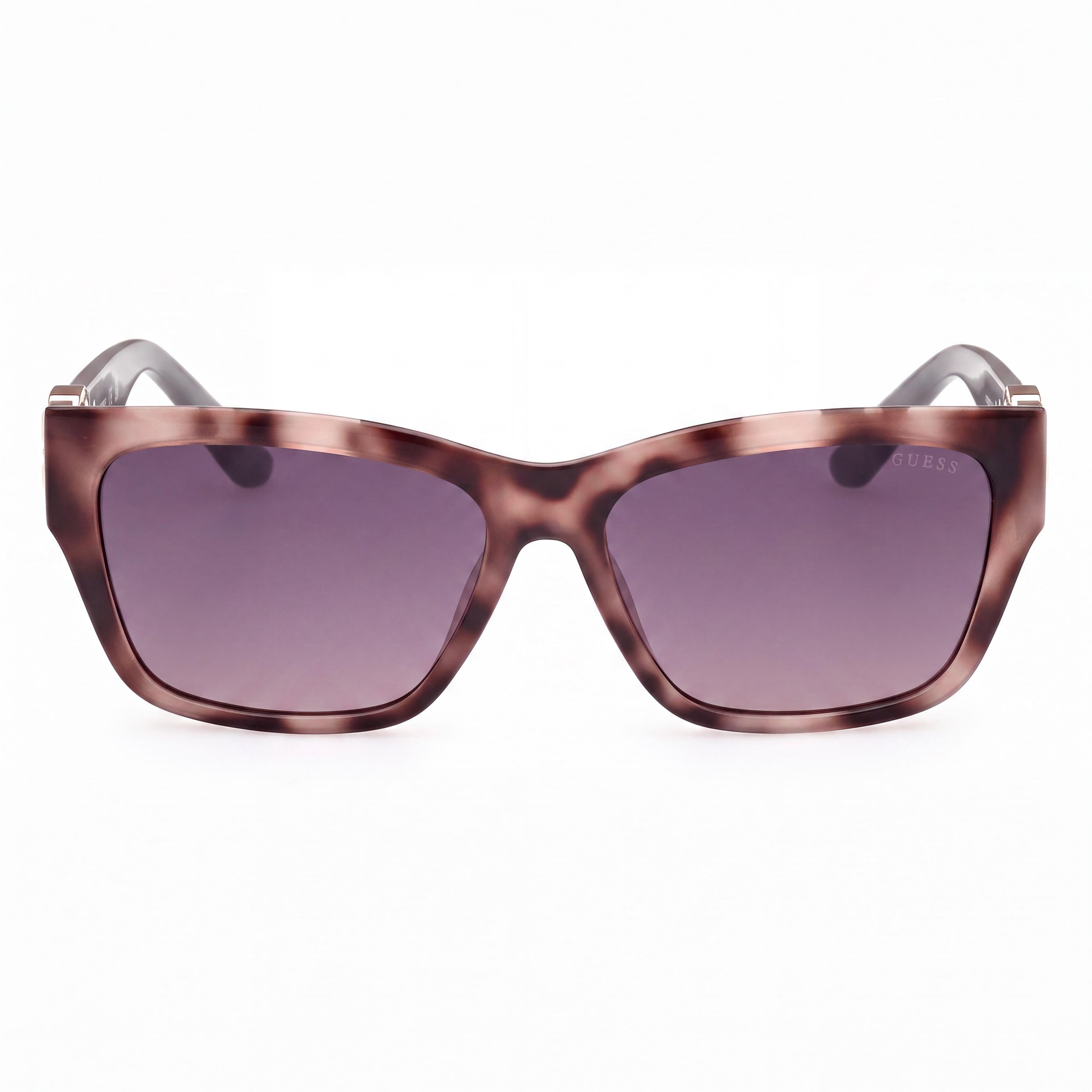 GUESS Gafas de sol inyectadas Gu00105 para mujer, montura Habana brillante gris de color, lentes grises degradadas con protección UV, 56 mm, Photo 2