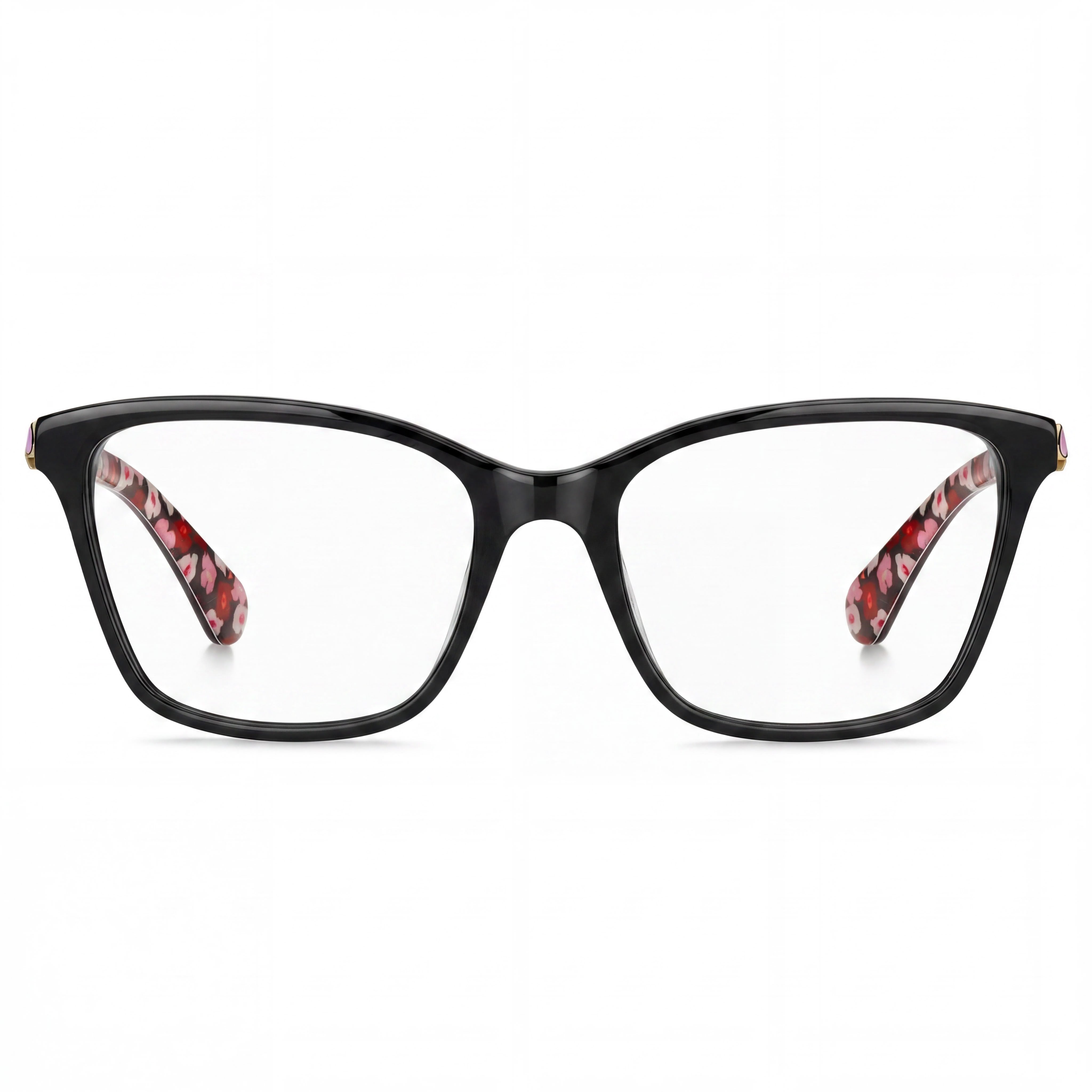 kate spade new york Cailye Gafas Rectangulares de Montura Completa para Mujer, Montura de Plástico Negra y Violeta, Ancho de Lente 53mm, Photo 2