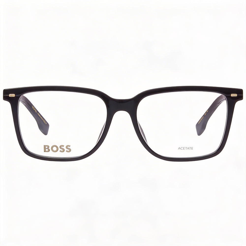 BOSS Audio Systems Gafas sin sol de acetato negro para hombre 55 mm