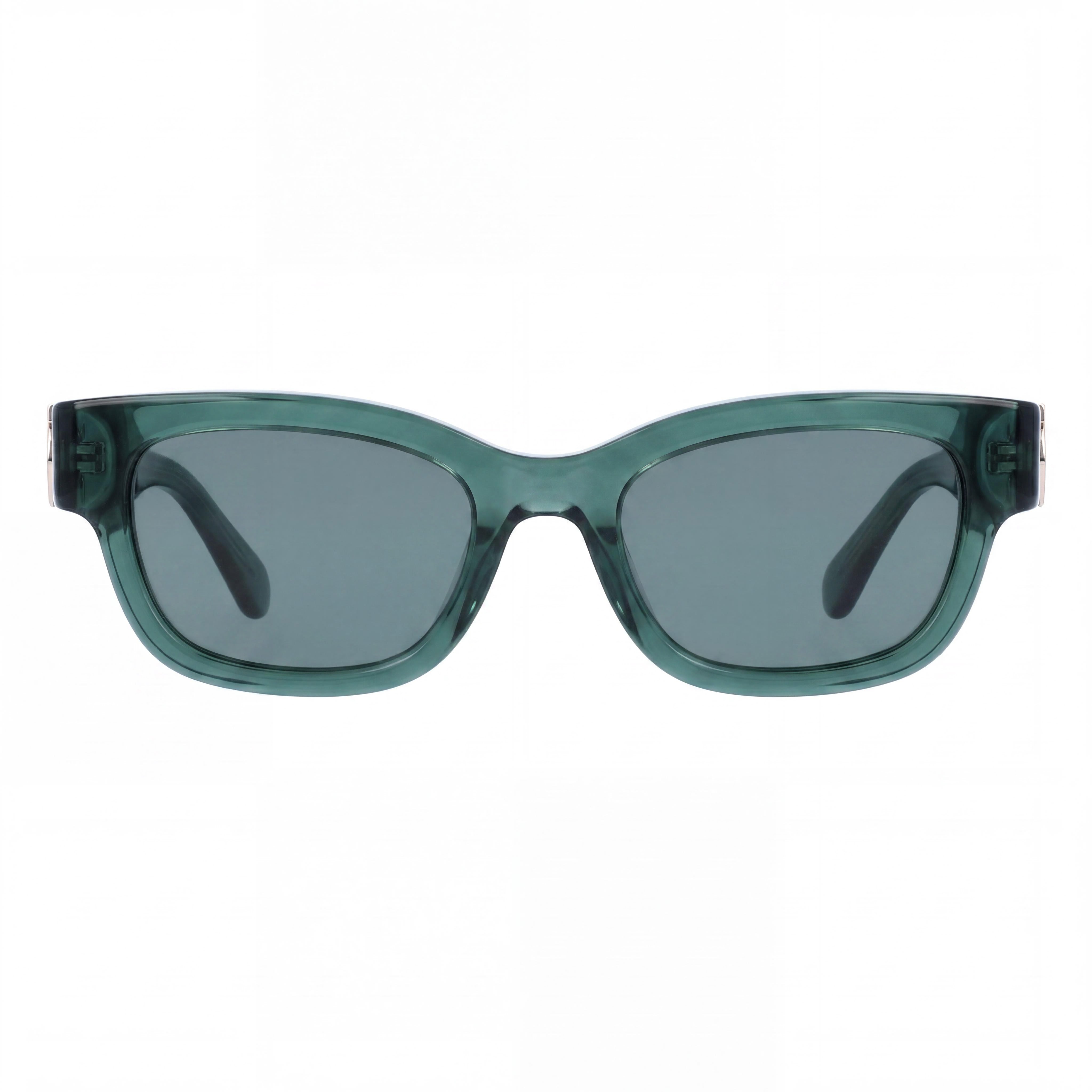 Ferragamo Modern Unisex Transparent Green Acetate Frame Eyeglasses with Polycarbonate Lenses 52-20, Photo 2