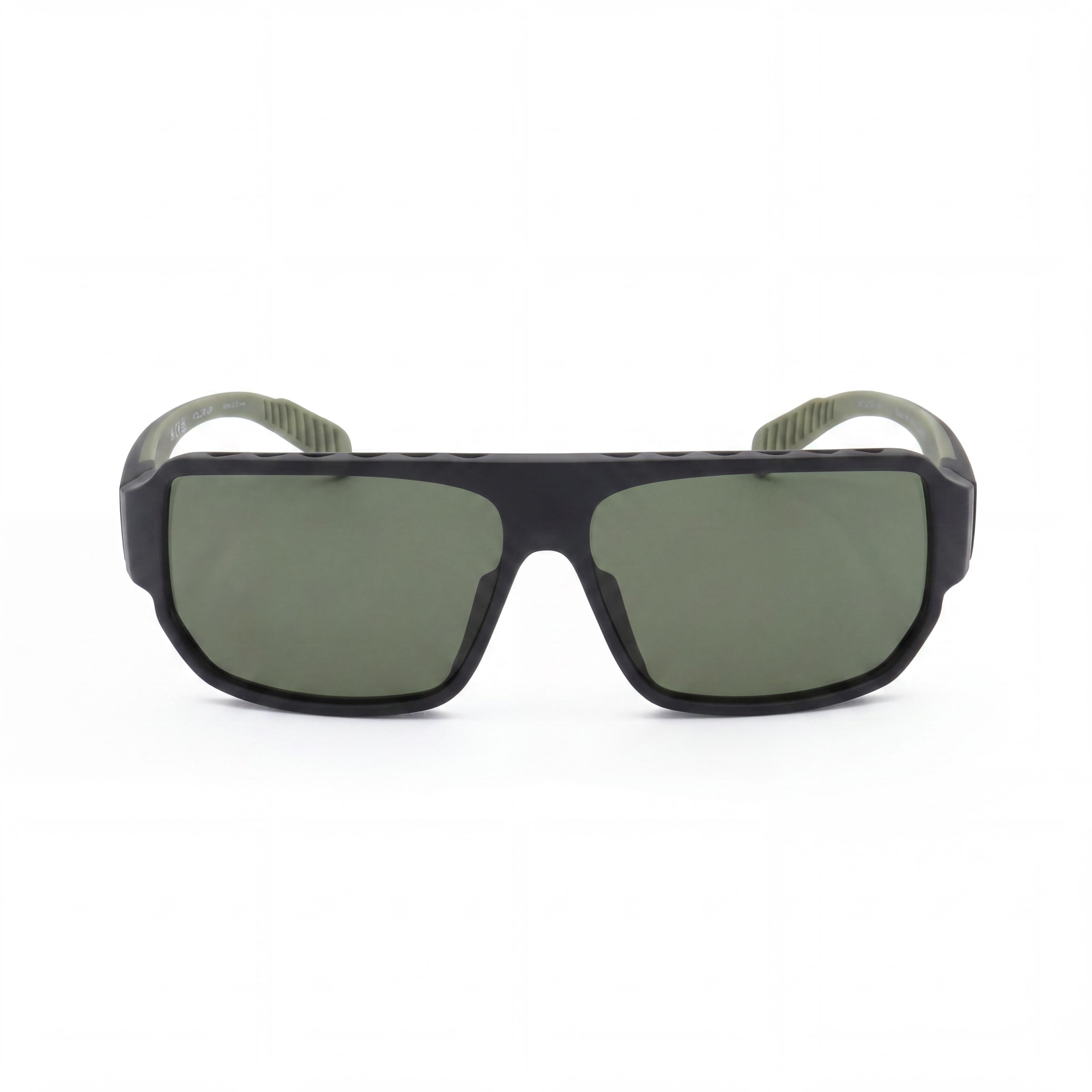 adidas Sp0038 Men's UV Protected Sunglasses with Plastic Frame in Matte Black Green (61mm Lens Width), Photo 2