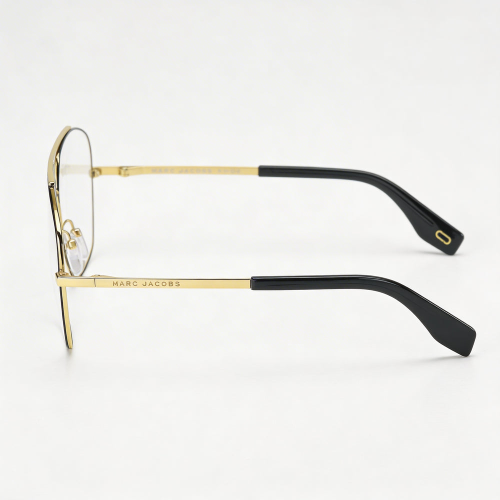 Gafas de sol de aviador cuadradas Marc Jacobs Marc 271 unisex con montura de metal dorado y negro y lentes polarizadas de policarbonato de 58 mm
