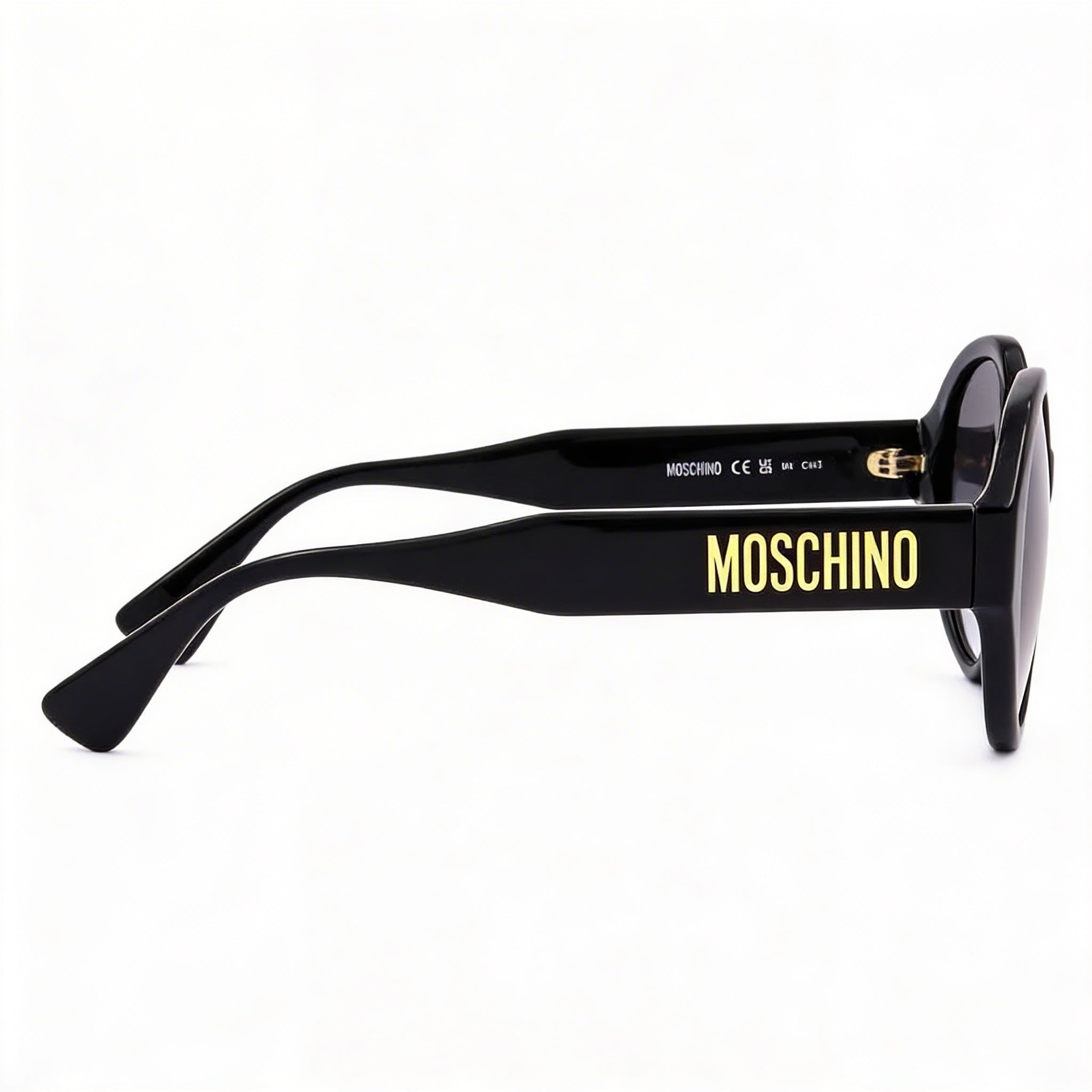 Moschino Mos126/S Women's Acetate Sunglasses, Black Dark Grey Shaded Frame, Gradient Dark Grey Lenses, UV Protection 53mm, Photo 2