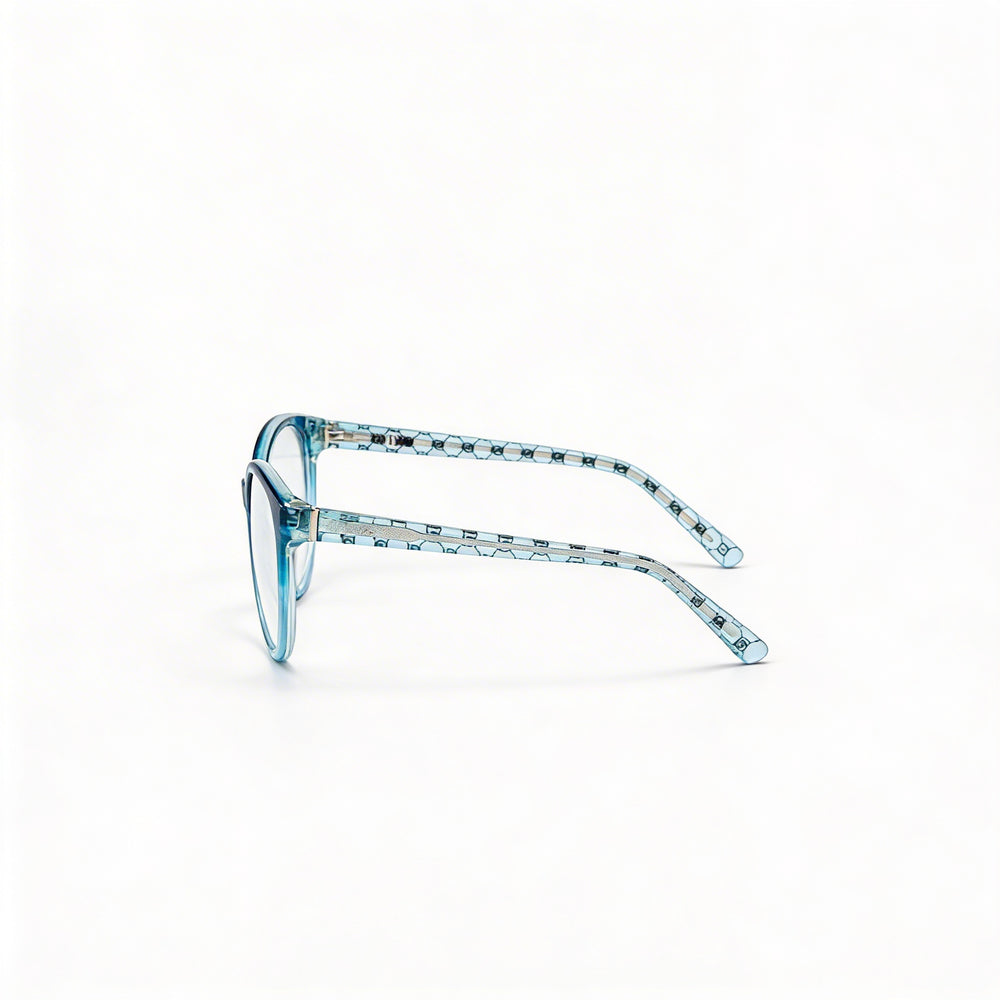 bebe Bb5195 Women's Blue Metal Frame Clear Lenses Eyewear 53-17-135