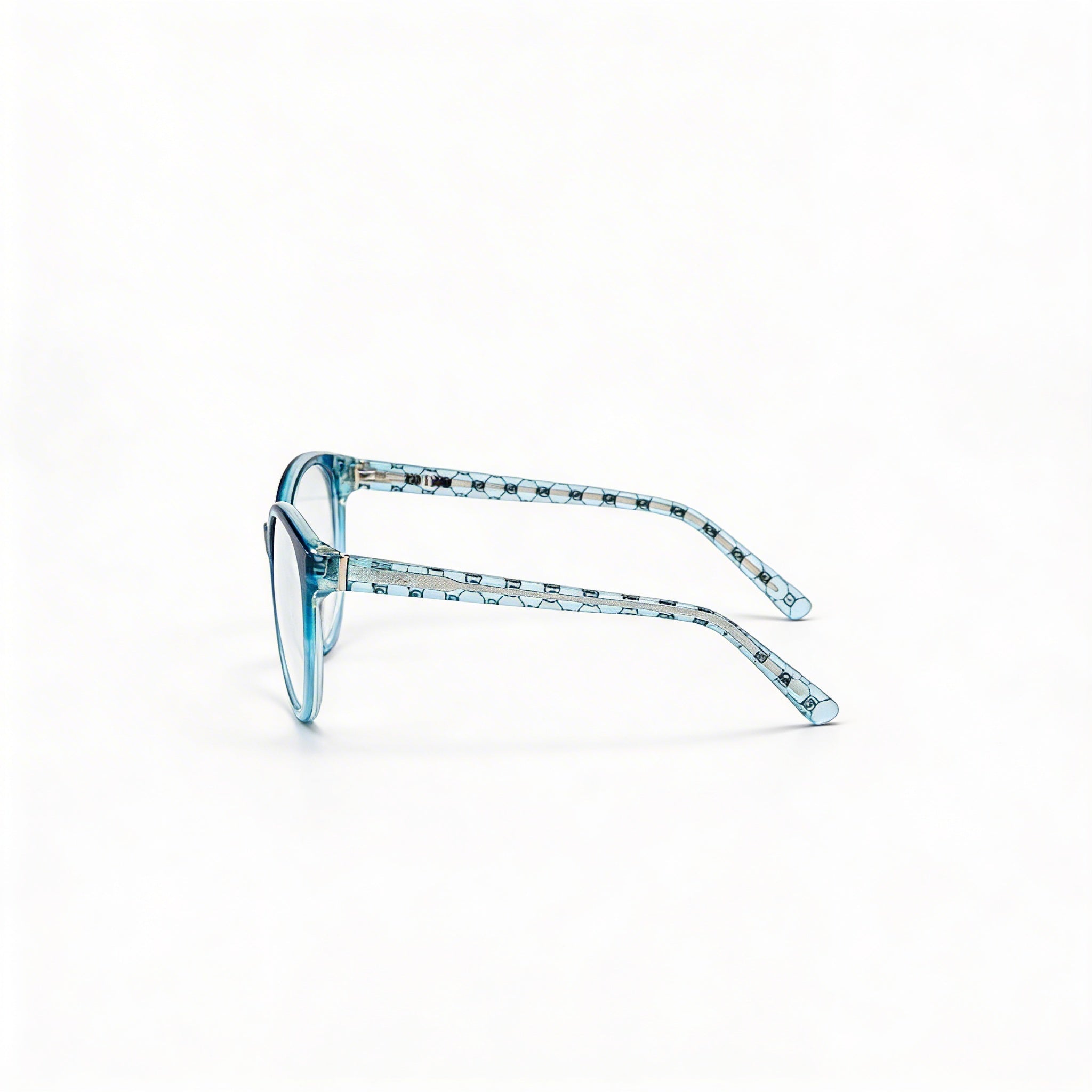 Gafas bebe BB5195 para mujer con montura metálica azul y lentes transparentes, talla 53-17-135, Photo 2