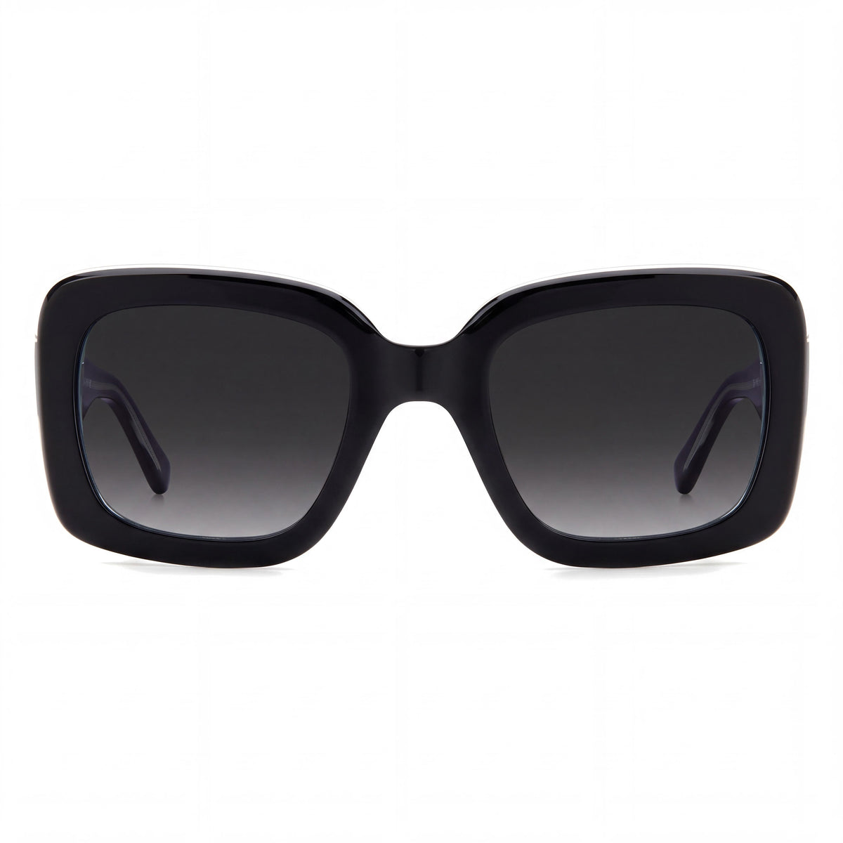 kate spade new york Bellamy/S Women's Plastic Frame Sunglasses, Black Dark Grey Shaded Gradient Lenses, 100% UV Protection, 52mm, Photo 2