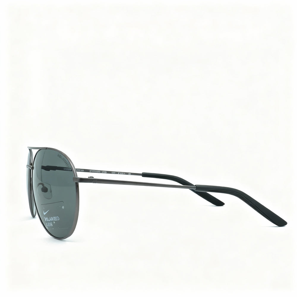 Nike Classic Men's Satin Gunmetal Plastic Frame Polarized UV Protected Grey Glass Lenses 61mm Sunglasses