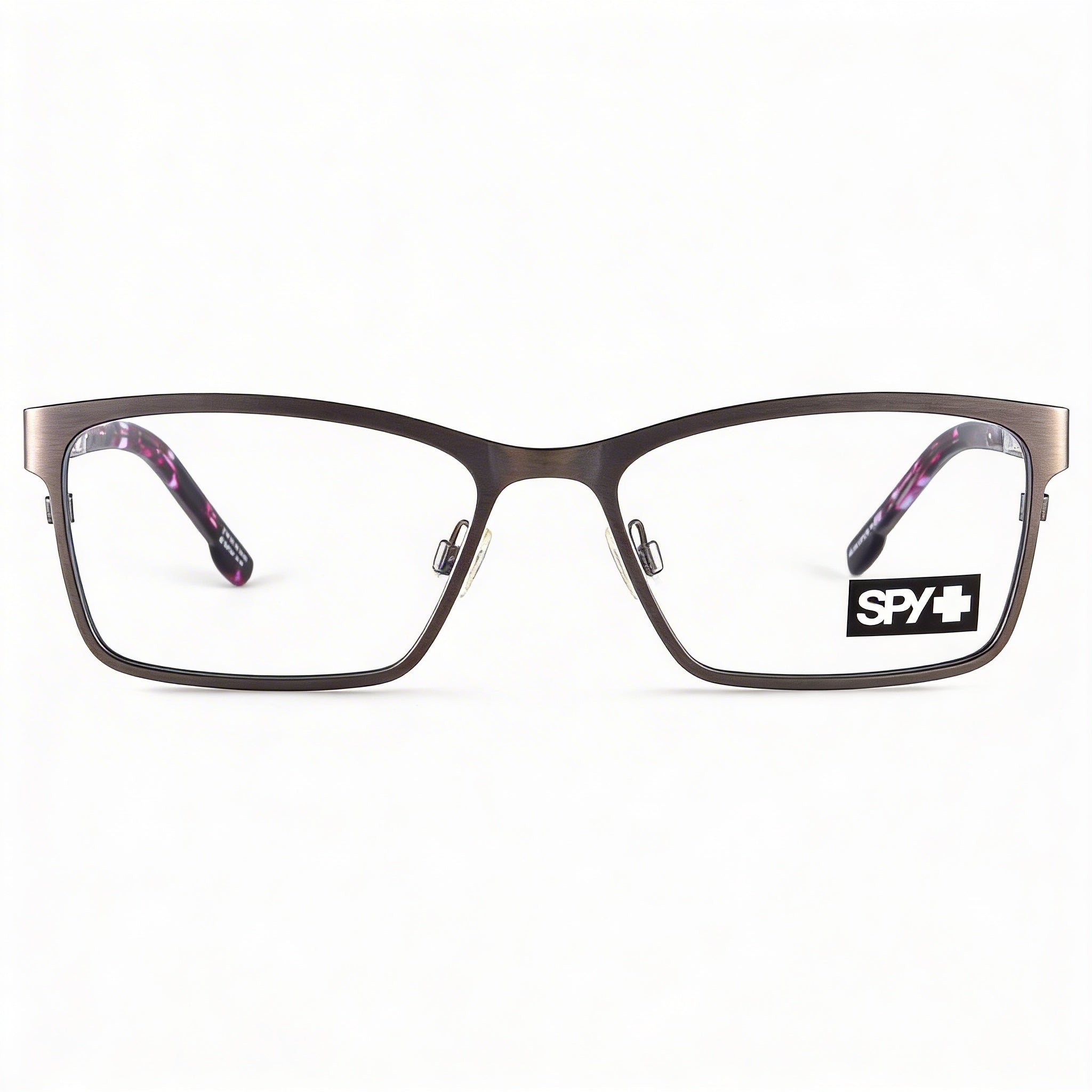 Gafas Spy Classic para mujer, listas para lentes de prescripción, montura de material compuesto, color gris plomo cepillado, camuflaje morado, con efecto carey, 52-16-141 mm, Photo 3
