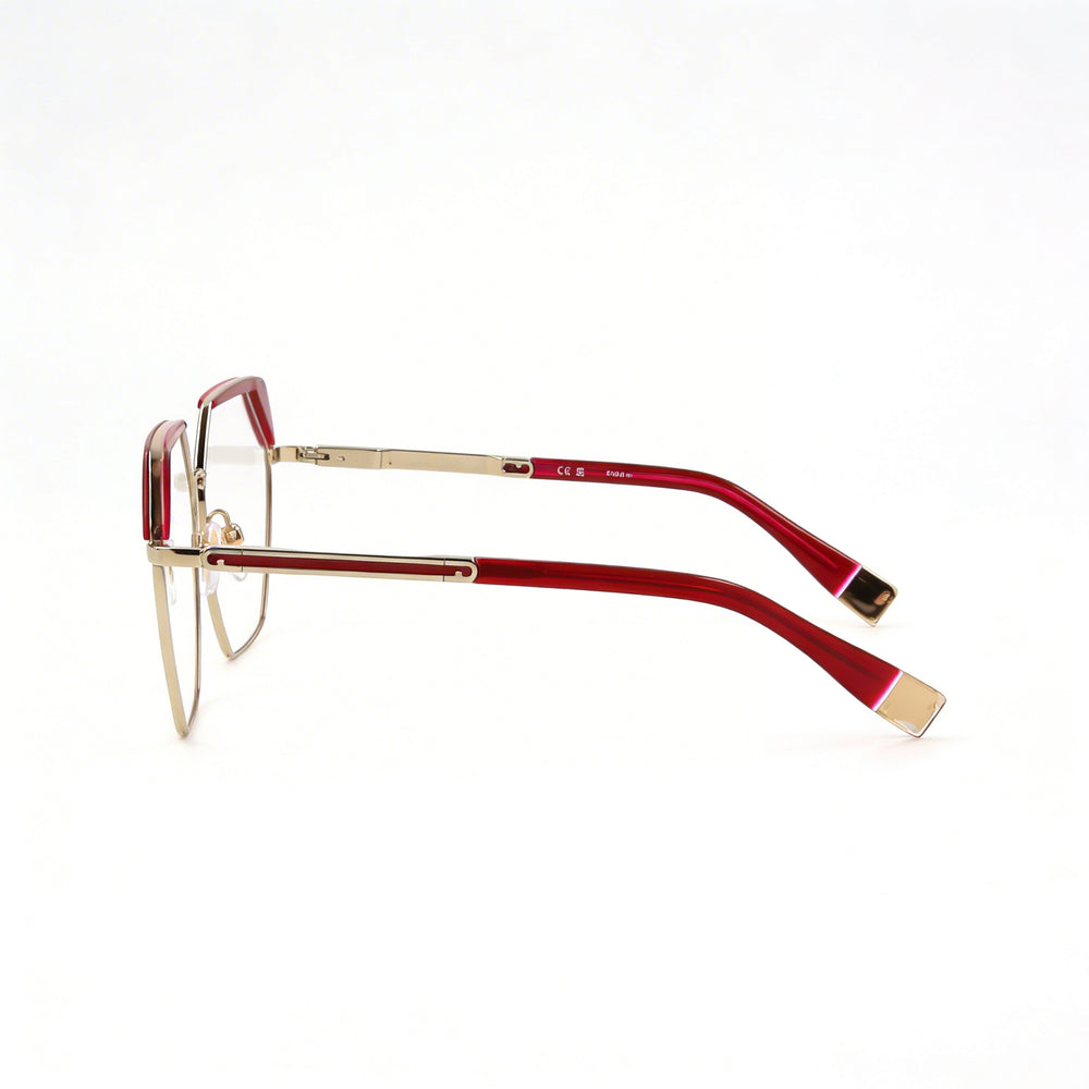 Furla Modern Men's Metal Frame Sunglasses in Oro Chiaro Lucido with matching lenses, 55mm lens width
