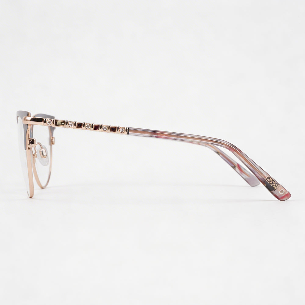 bebe Bb5224 Men’s Acetate Frame Eyeglasses with Clear Non- Polycarbonate Lenses in Grey, 55mm Lens Width