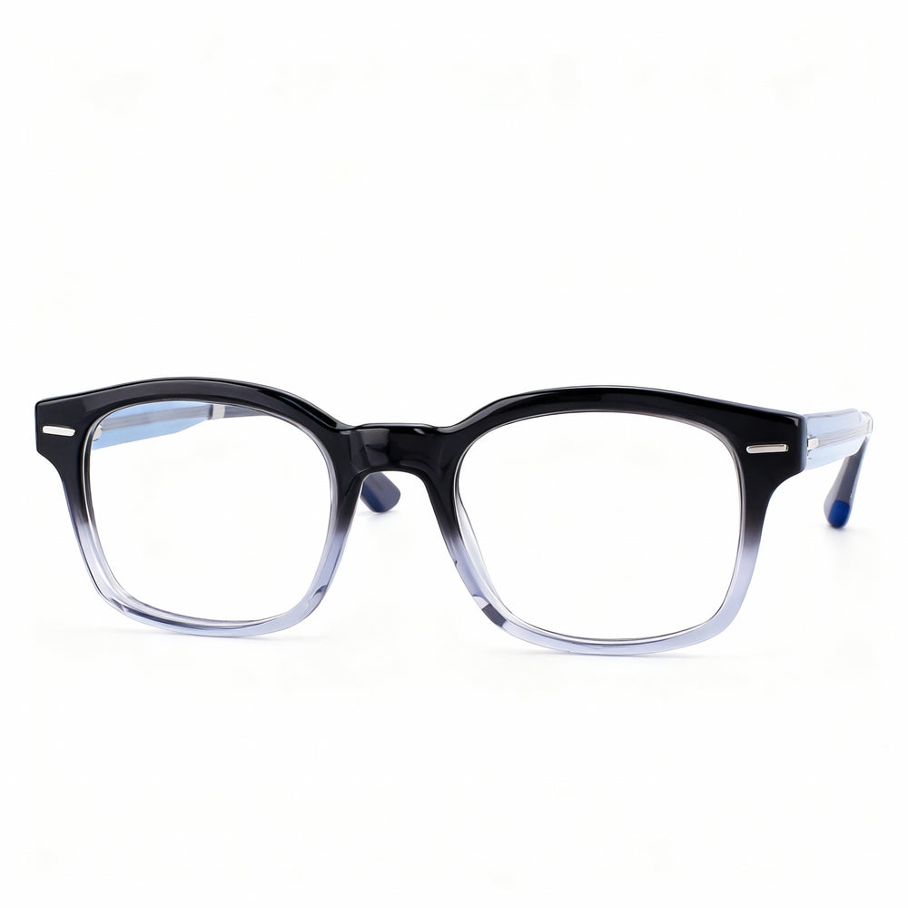 Gafas unisex Calvin Klein Ck23511 Wayfarer de acetato gris y azul, montura completa, no polarizadas, 49 mm
