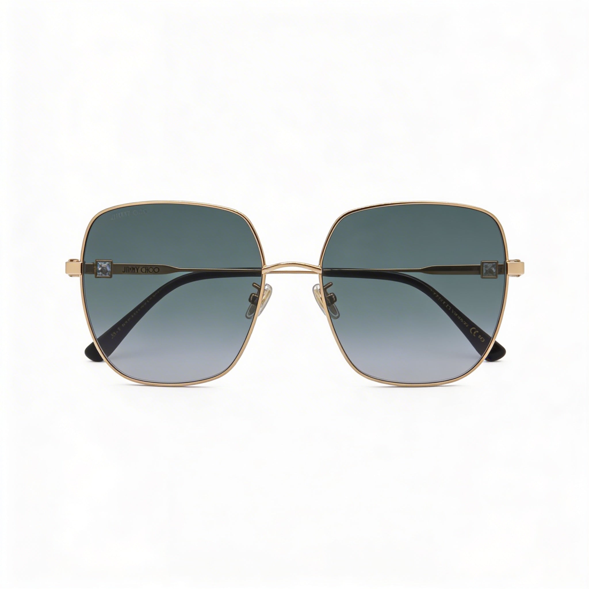 Jimmy Choo KORI/G/SK - Gafas de sol para mujer, de aleación de acero, color dorado y negro, con diseño de mariposa y degradado gris, protección UV, 60 mm, Photo 2