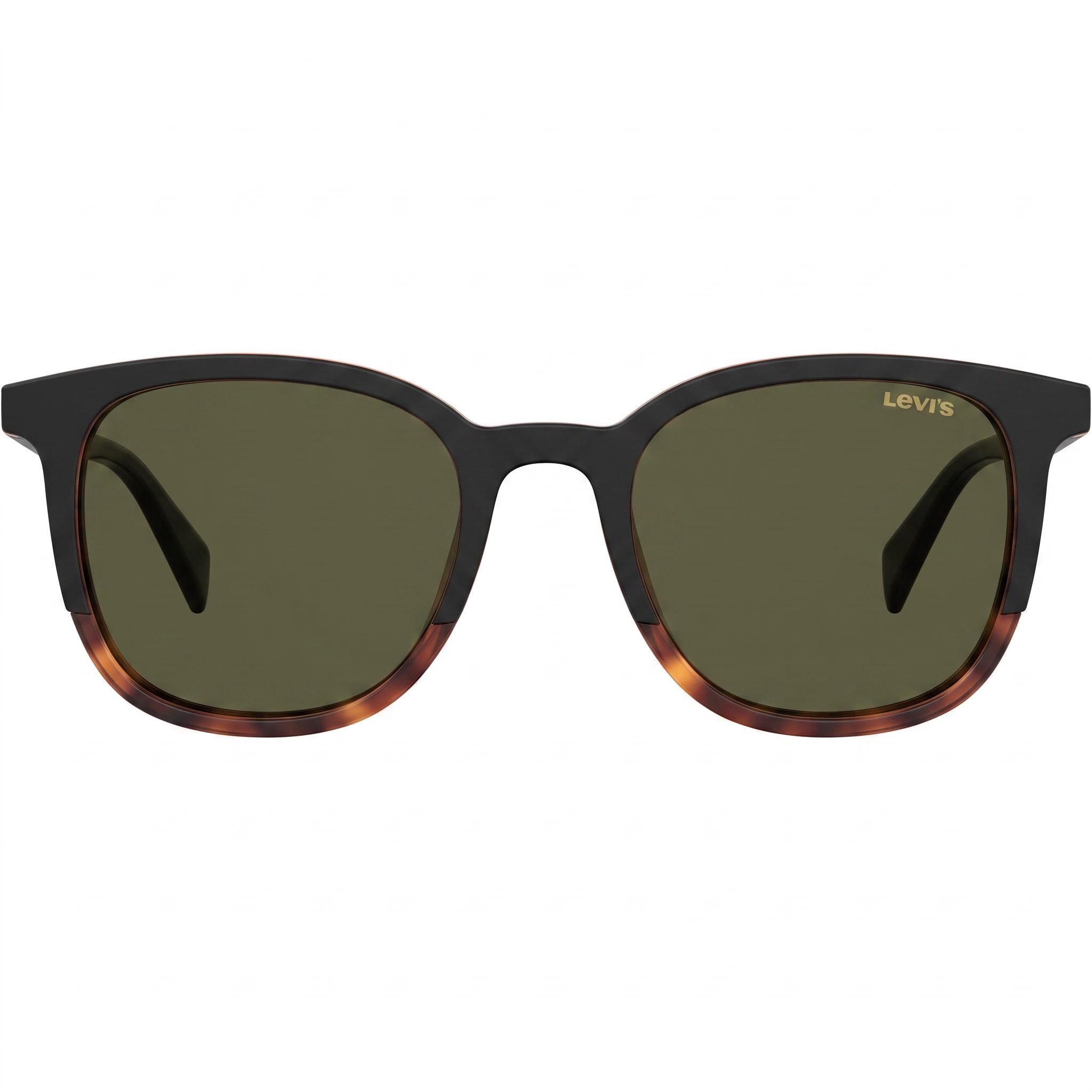 LEVI'S Gafas de Sol Modernas para Hombre, Marco Negro de Poliamida Ecológica Havana, Protección UV, No Polarizadas 52-20-145mm, Photo 2