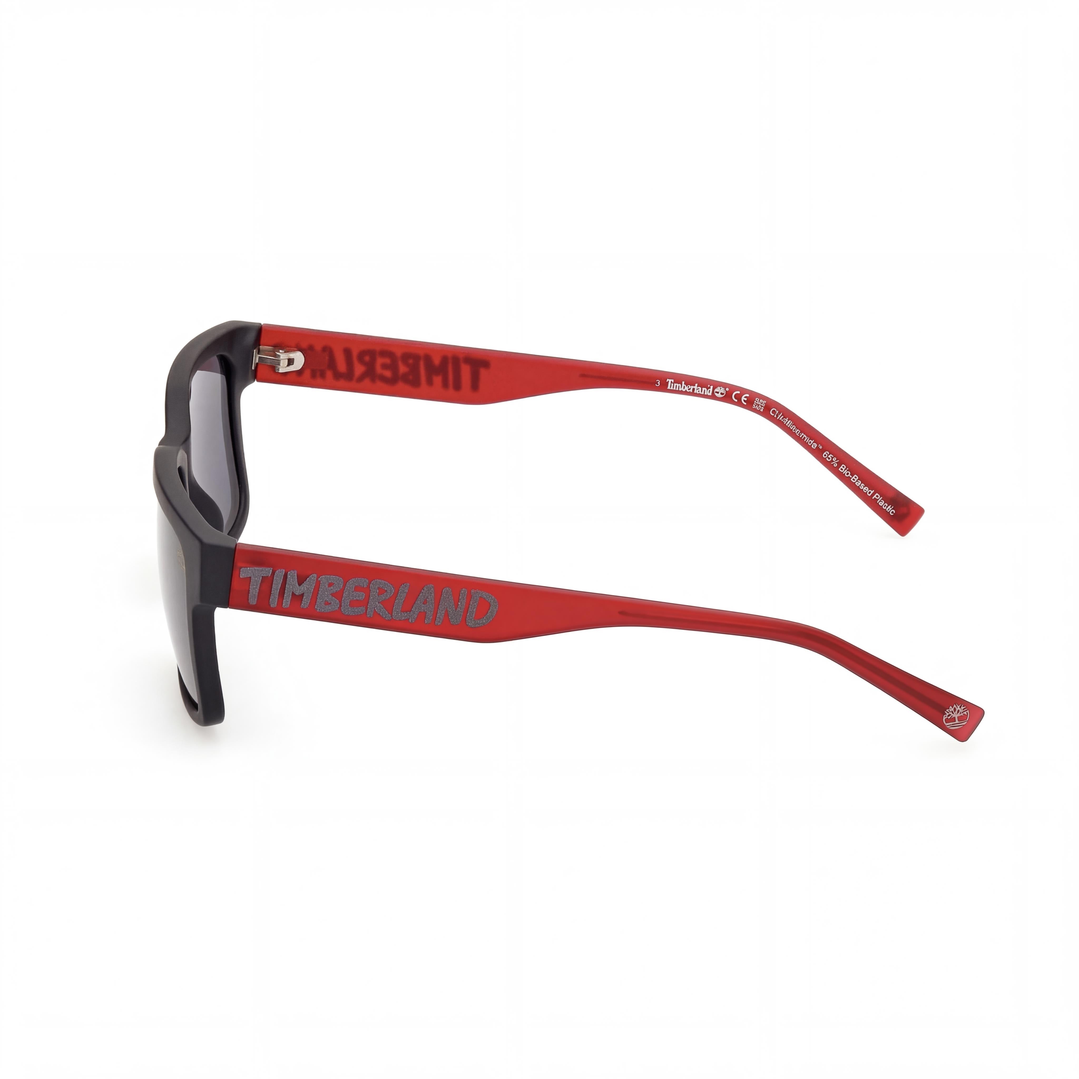 Gafas de sol Timberland modernas unisex, montura de plástico negro mate, lentes ahumadas de 54 mm, Photo 3