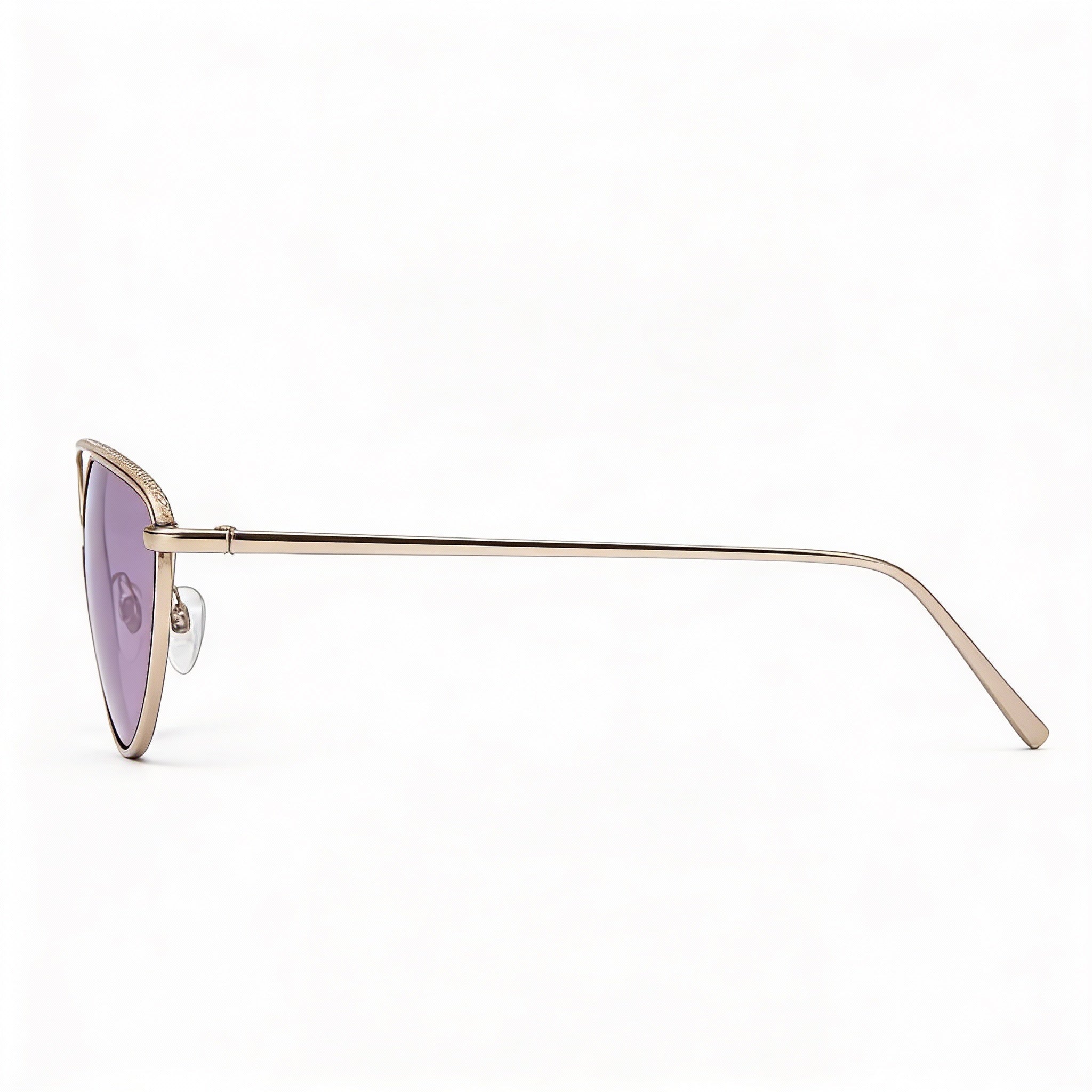 Gafas de sol DKNY Classic para mujer con montura de metal dorado, lentes ahumados claros y protección UV de 55 mm, Photo 3