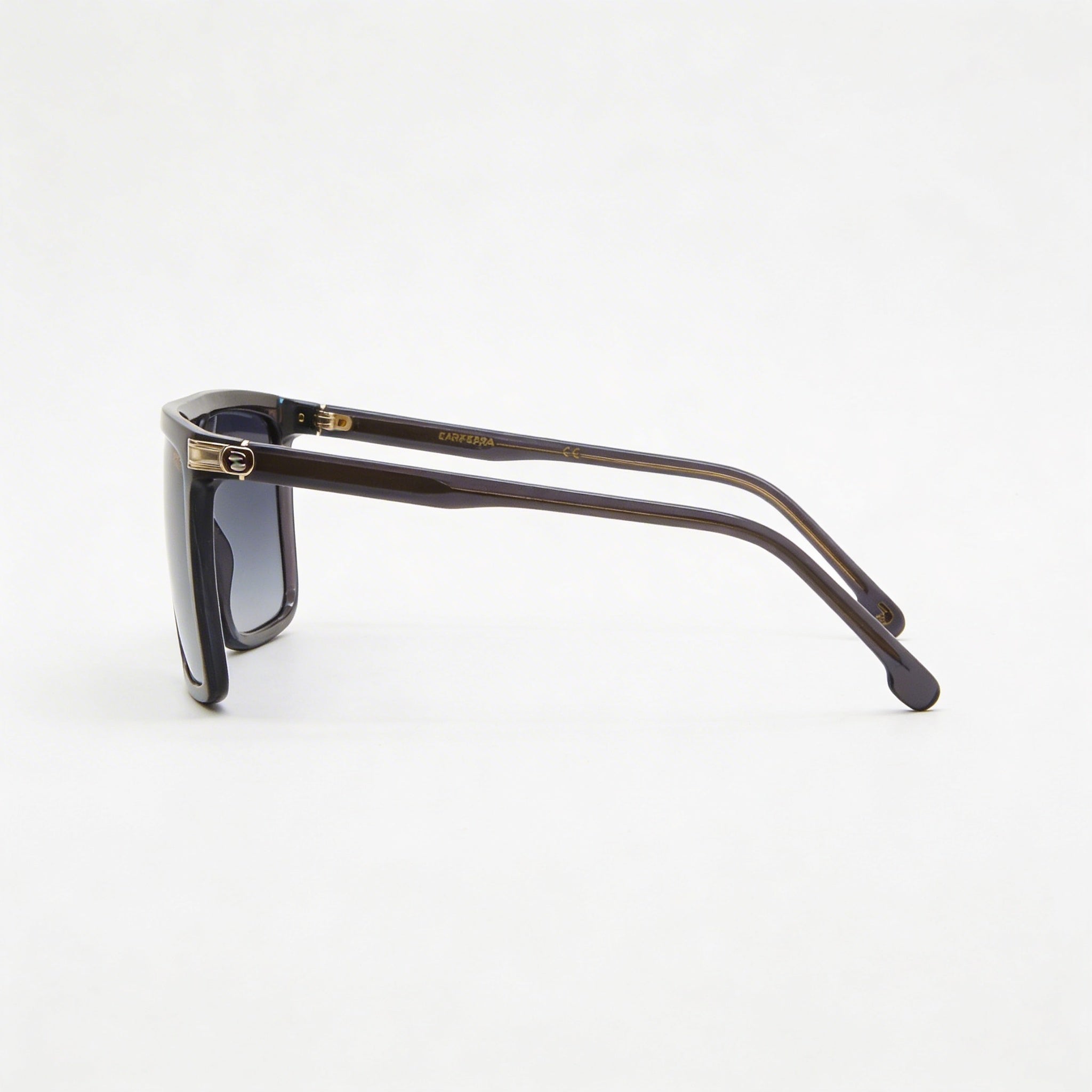 Gafas de sol Carrera Contemporary unisex con montura de plástico gris transparente, color gris degradado, sin polarizar, protección UV, graduadas, 58 mm, Photo 2