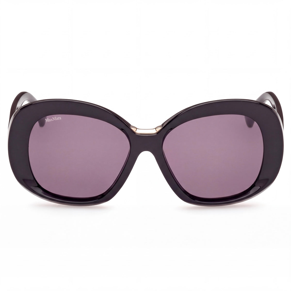 Gafas MaxMara Clásico para mujer con montura de acetato negro brillante y lentes de plástico negro brillante (ancho de lente de 55 mm), Photo 2