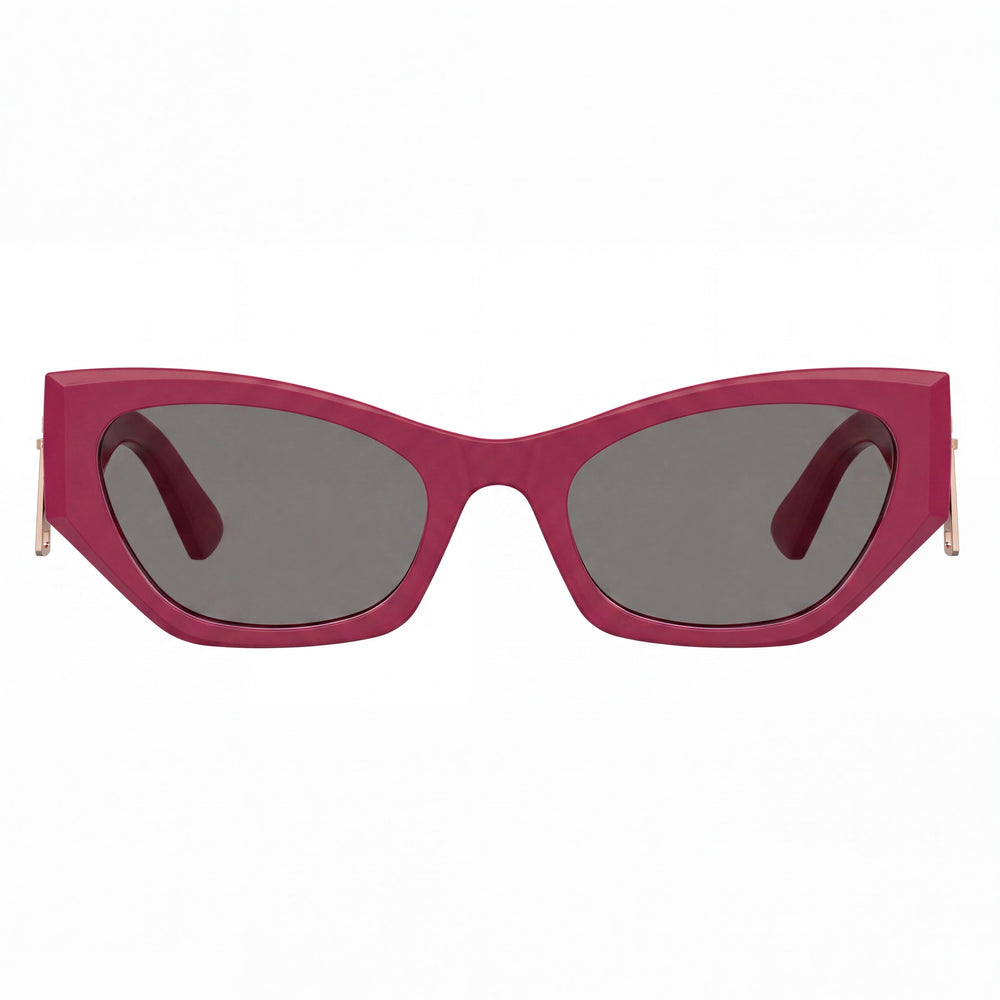 Moschino MOS159/S Women's Red Polyamide Frame Sunglasses, Grey Non-Polarized Lenses 55mm