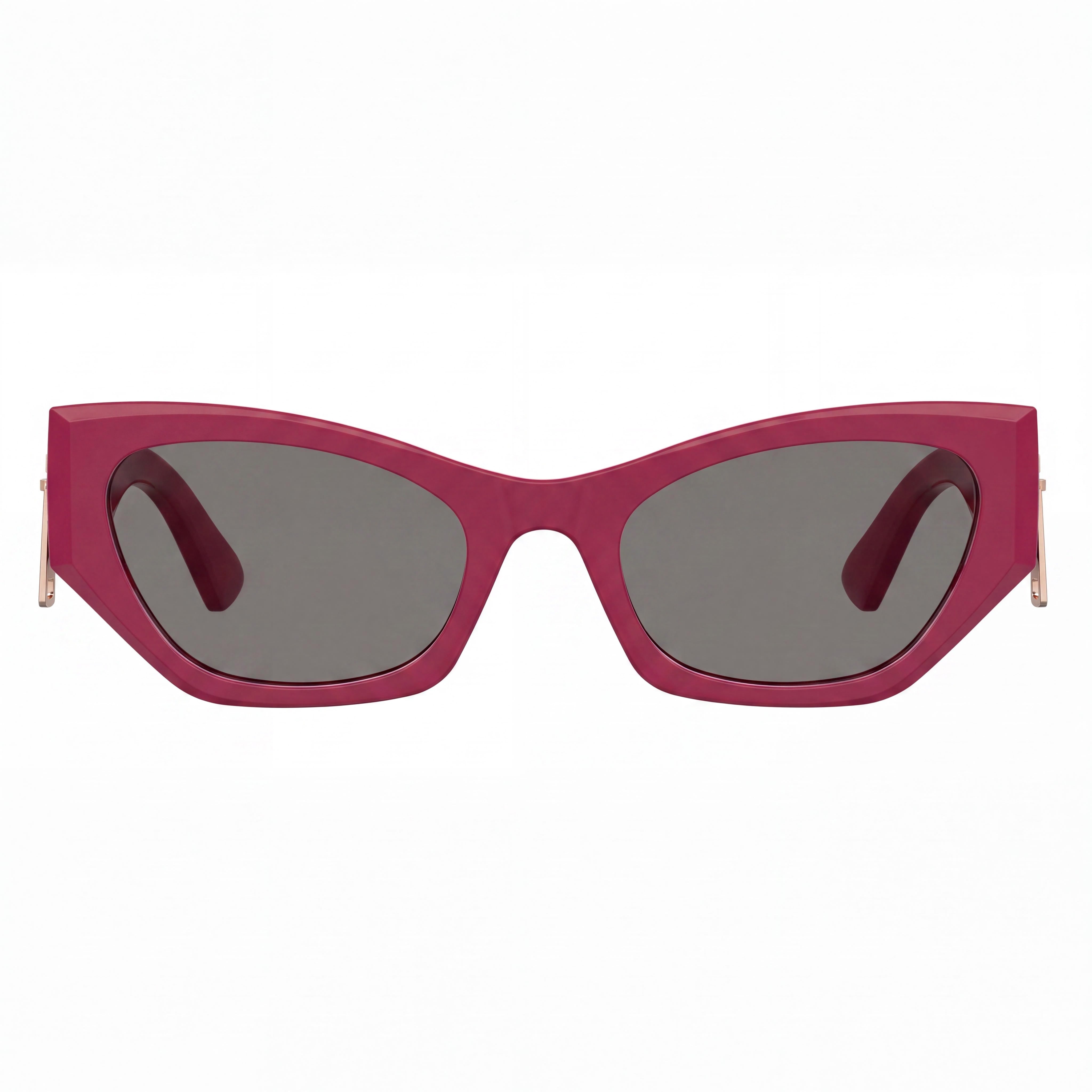 Moschino MOS159/S Women's Red Polyamide Frame Sunglasses, Grey Non-Polarized Lenses 55mm, Photo 2