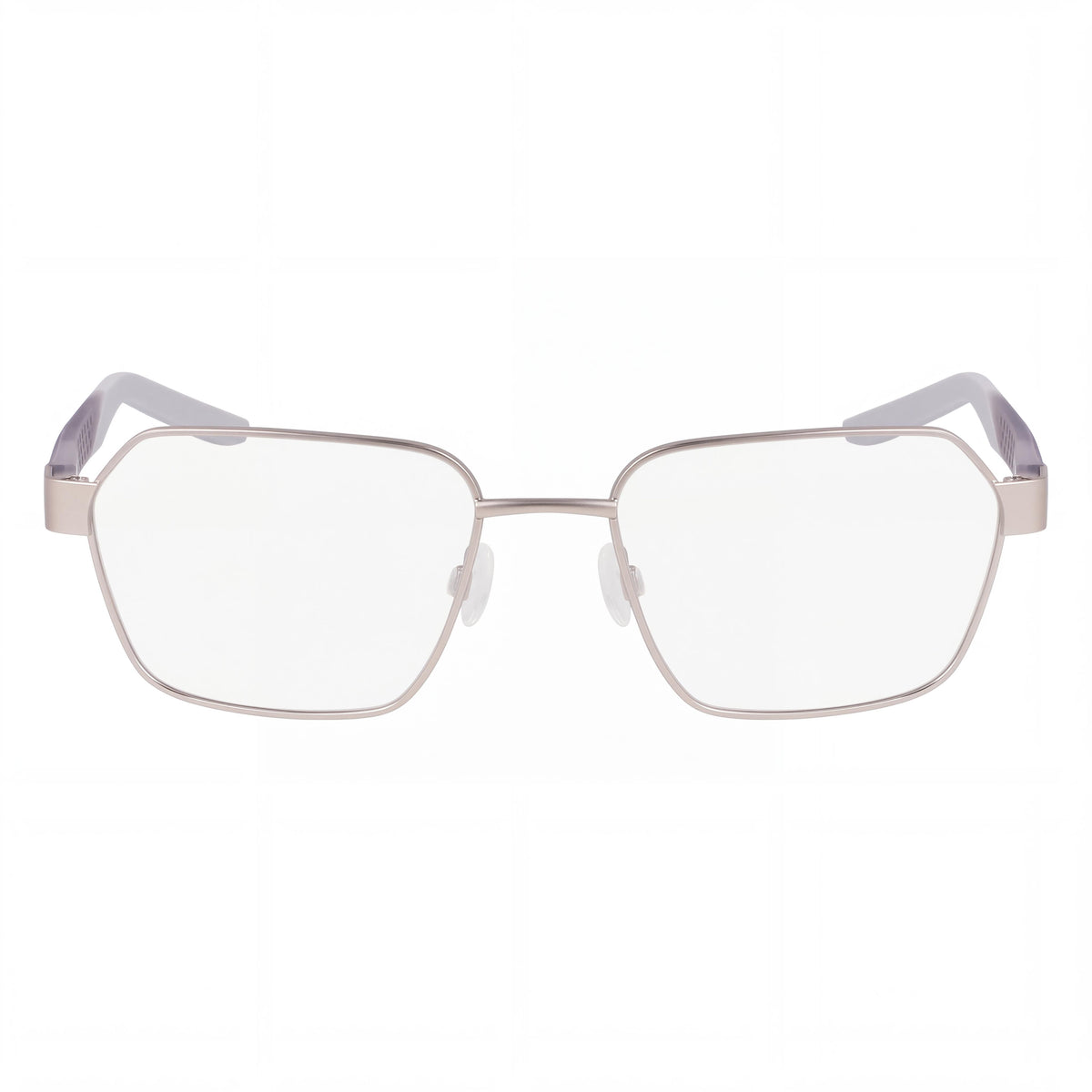 Nike 8155 Women's Modern Eyewear with Metal Frame, Polycarbonate Lenses, Satin Silver Finish, 53mm Lens Width, Photo 2