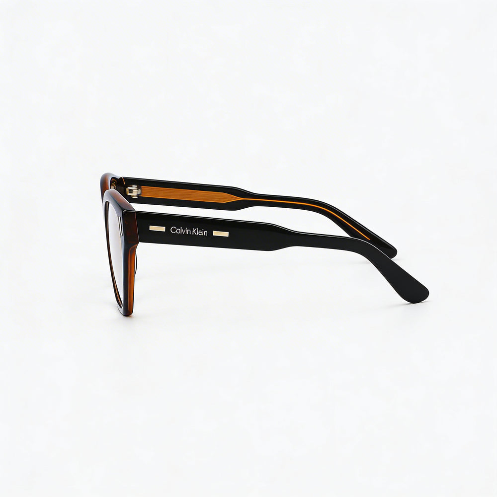 Gafas de sol unisex Calvin Klein CK23518 de acero aleado, no polarizadas, color negro carbón, ancho de lente: 52 mm