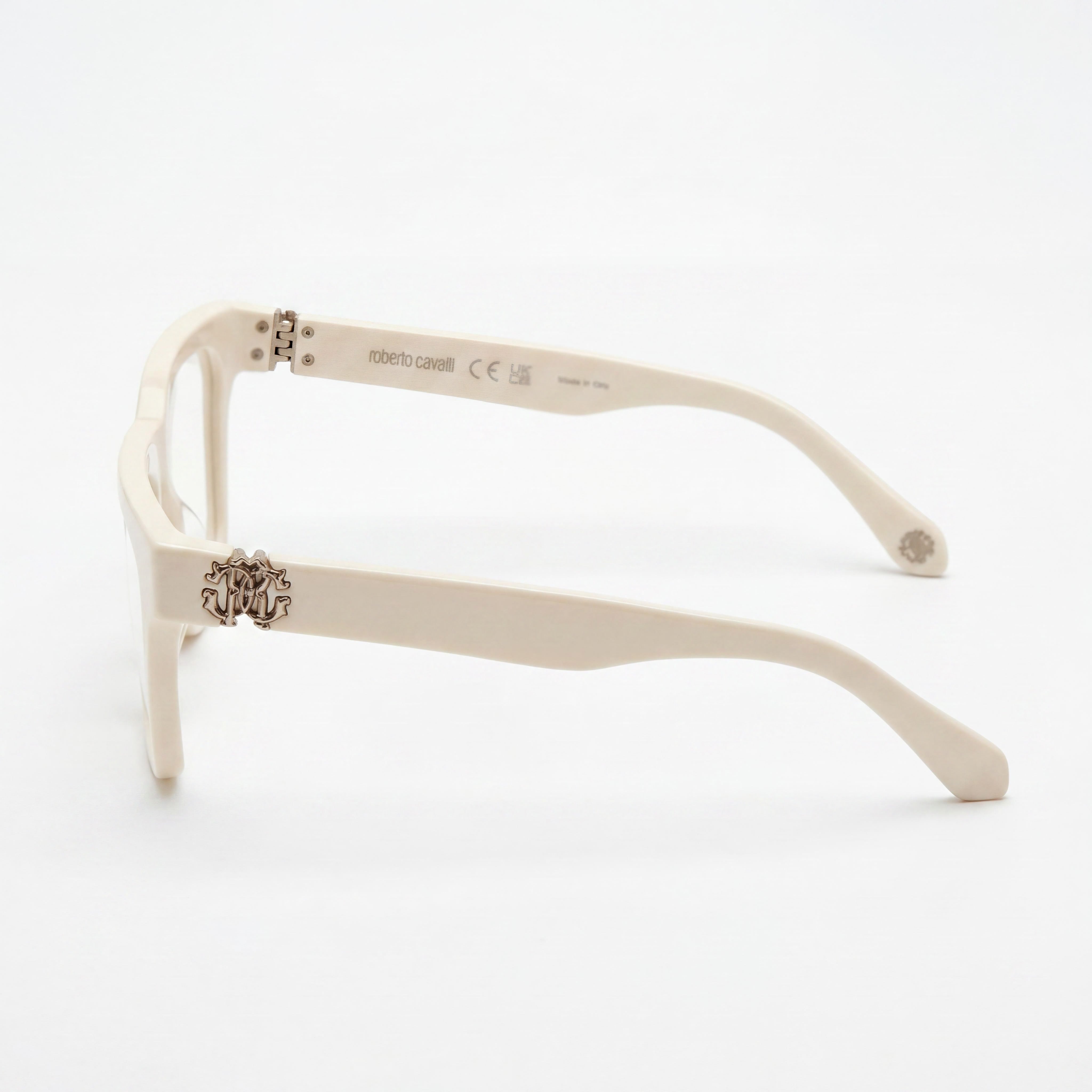 ROBERTO CAVALLI Modern Women's Acetate Sunglasses, Shiny Vintage Havana Frame, Bianco Neve Lucido Lenses, 54mm, Photo 3
