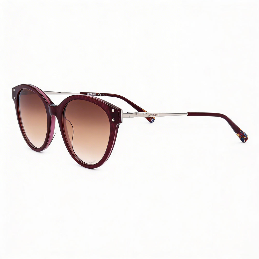 Missoni Sport Women's Multicoloured Stainless Steel Sunglasses with Brown Lenses, Non-Polarized 53mm