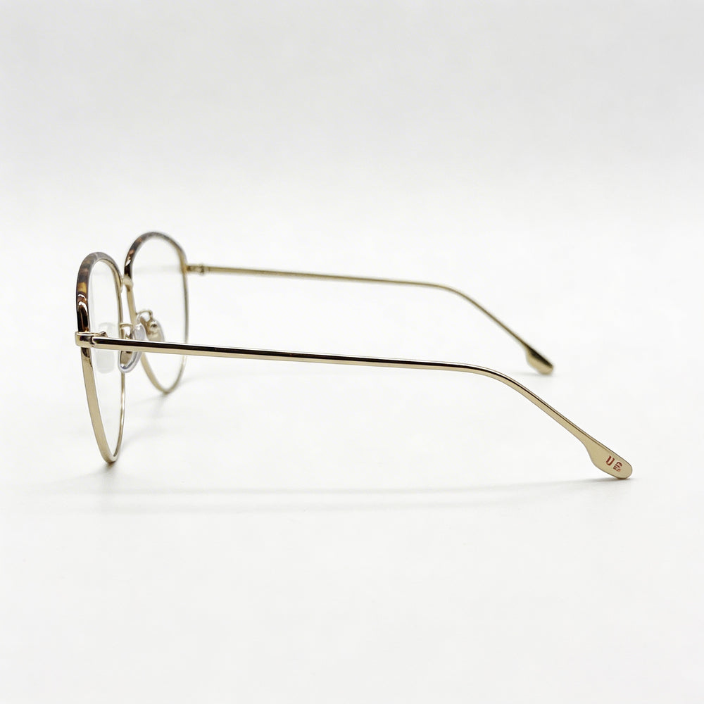 Gafas de hombre Victoria Beckham Vb2100 con montura metálica Gold Tortoise - 58 mm de ancho de lente