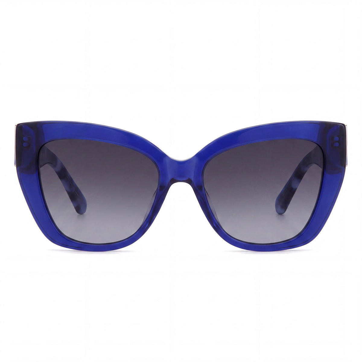 Gafas de sol rectangulares para mujer kate spade new york, de acetato azul, con lentes de policarbonato gris oscuro sombreado y protección UV, 54 mm, Photo 2