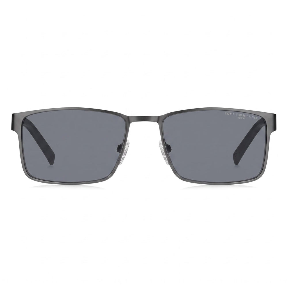 Tommy Hilfiger Casual Men's Matte Ruthenium Black Stainless Steel Polycarbonate Sunglasses 57mm