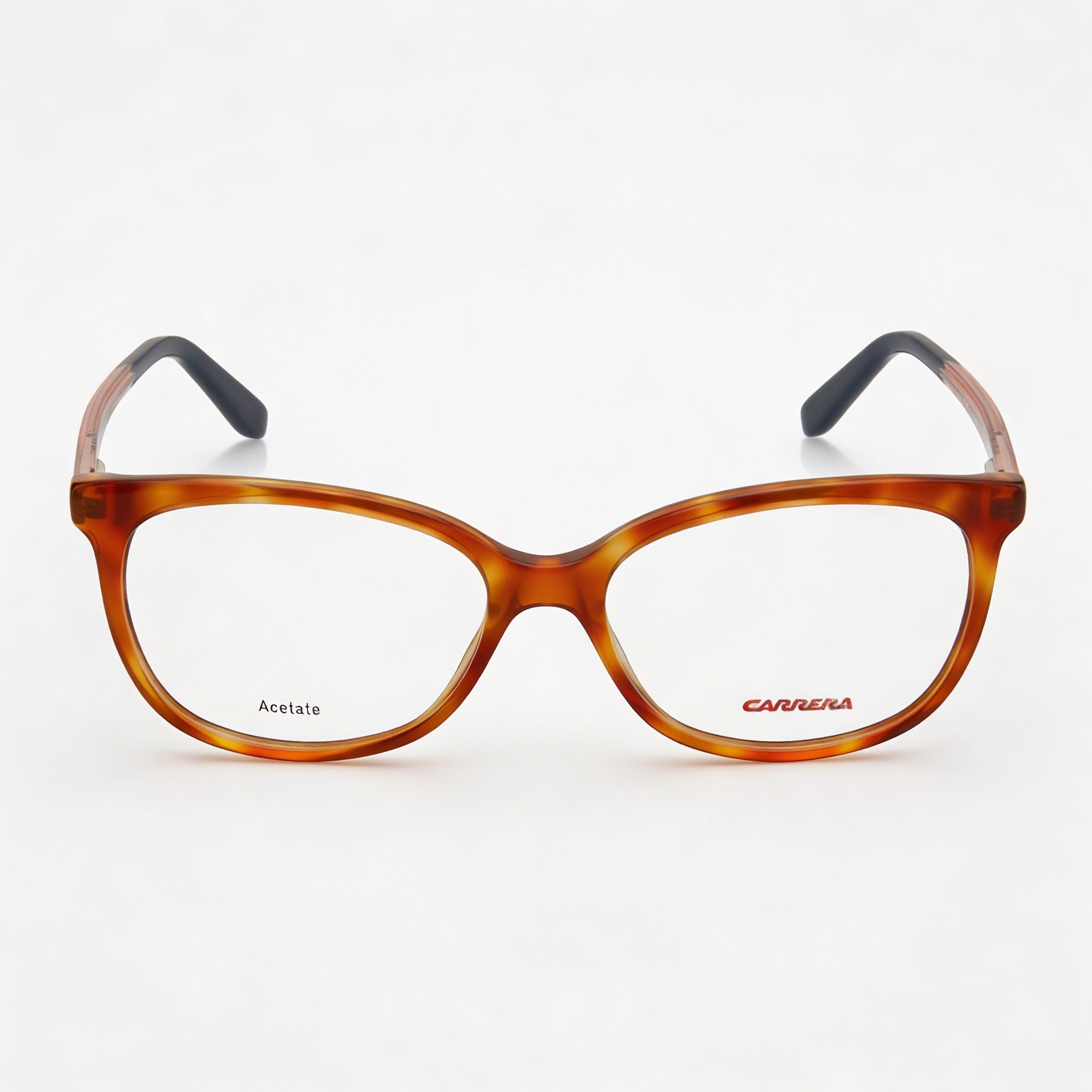 Gafas de acetato ovaladas para mujer Carrera Ca6648 Qkx 51, montura color melocotón habana con lentes transparentes de 51 mm, Photo 3