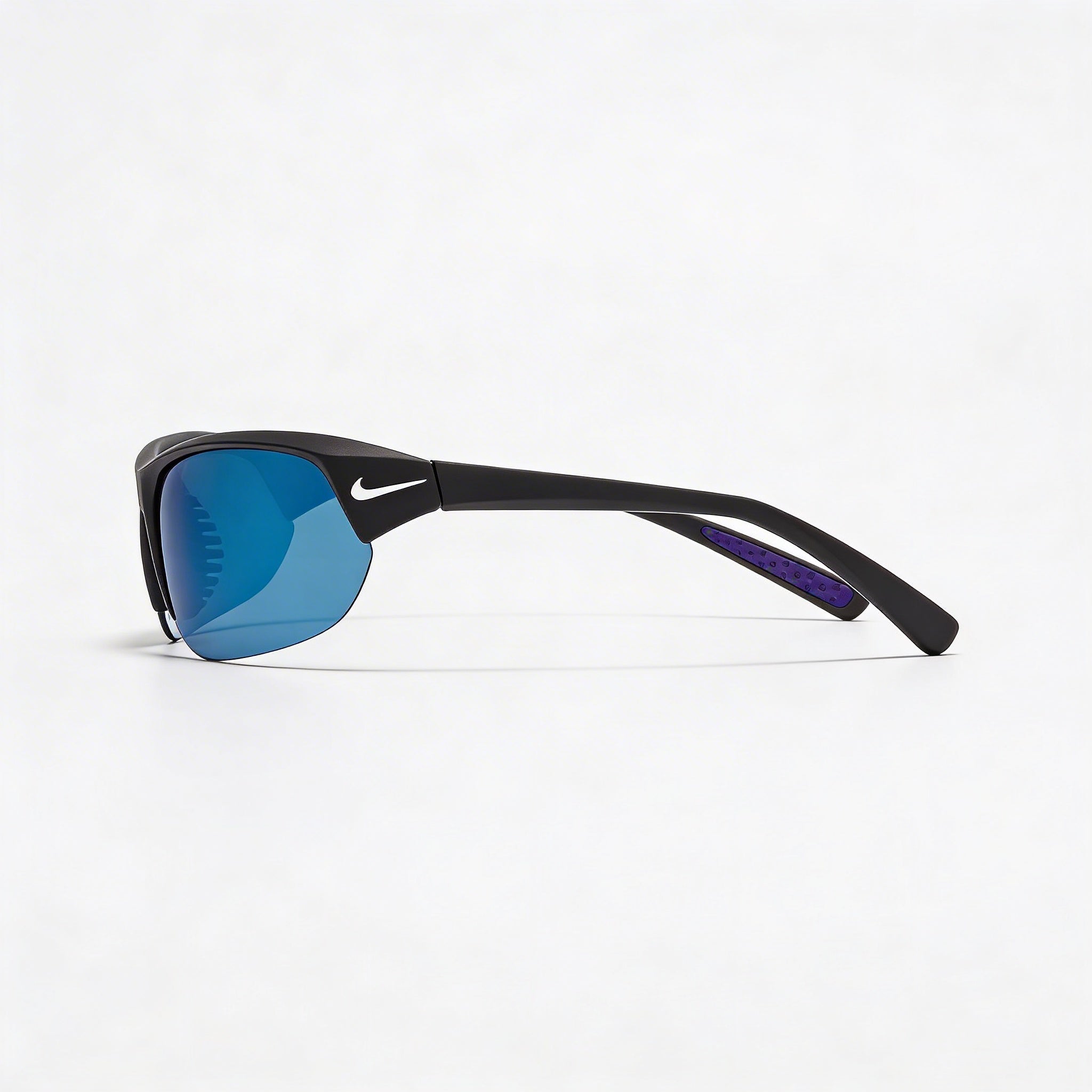 Nike Modern Unisex Lightweight Nylon UV Protection Sunglasses Matte Black Grey Mirror Blue 70-11-135mm, Photo 2