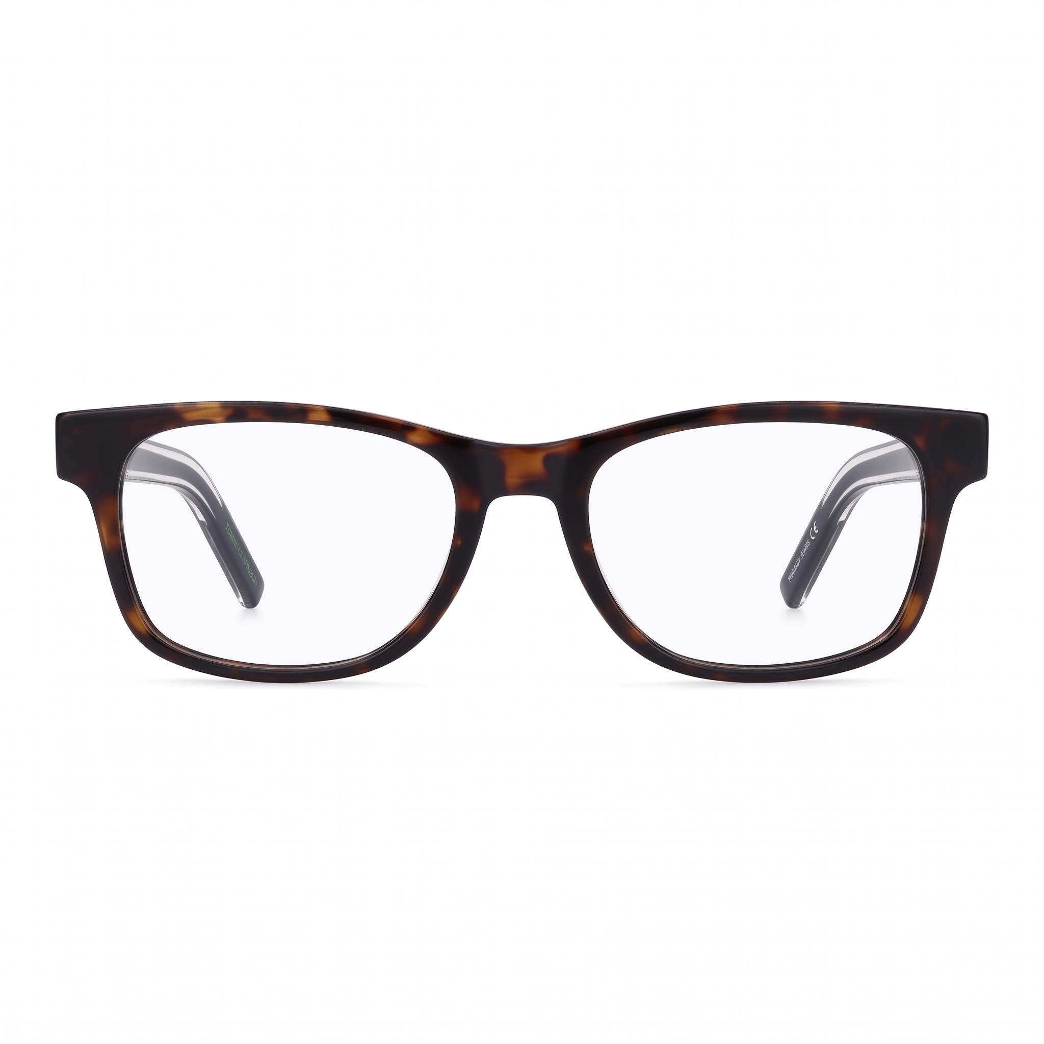 Gafas Tommy Hilfiger Modern para hombre con montura inyectada en color Habana y lentes de policarbonato no polarizado de 52 mm, Photo 2
