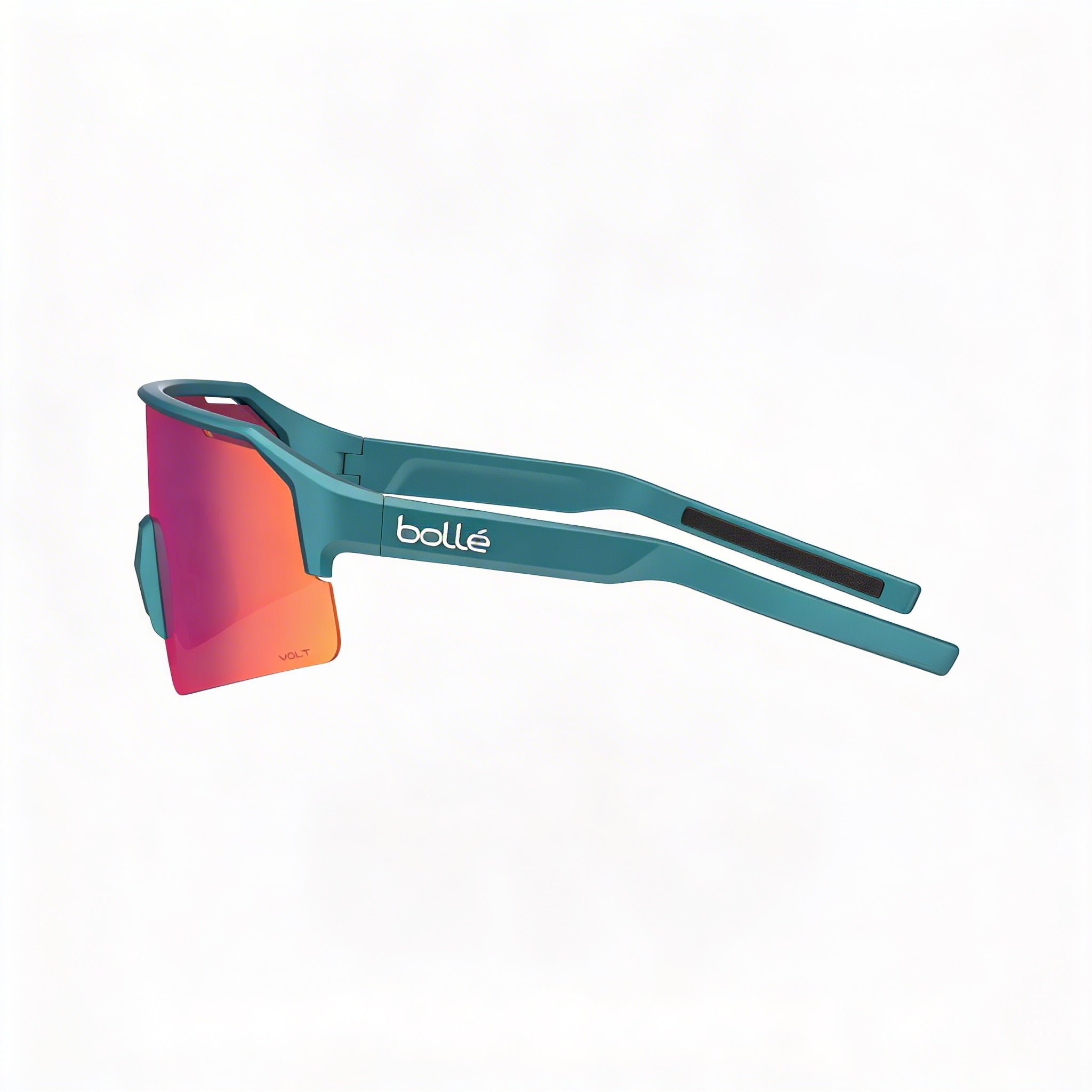 bollé Half Rim Shield Unisex Sunglasses, Creator Teal Metallic, Volt Ruby Polycarbonate, UV Protection, 140mm, Photo 4