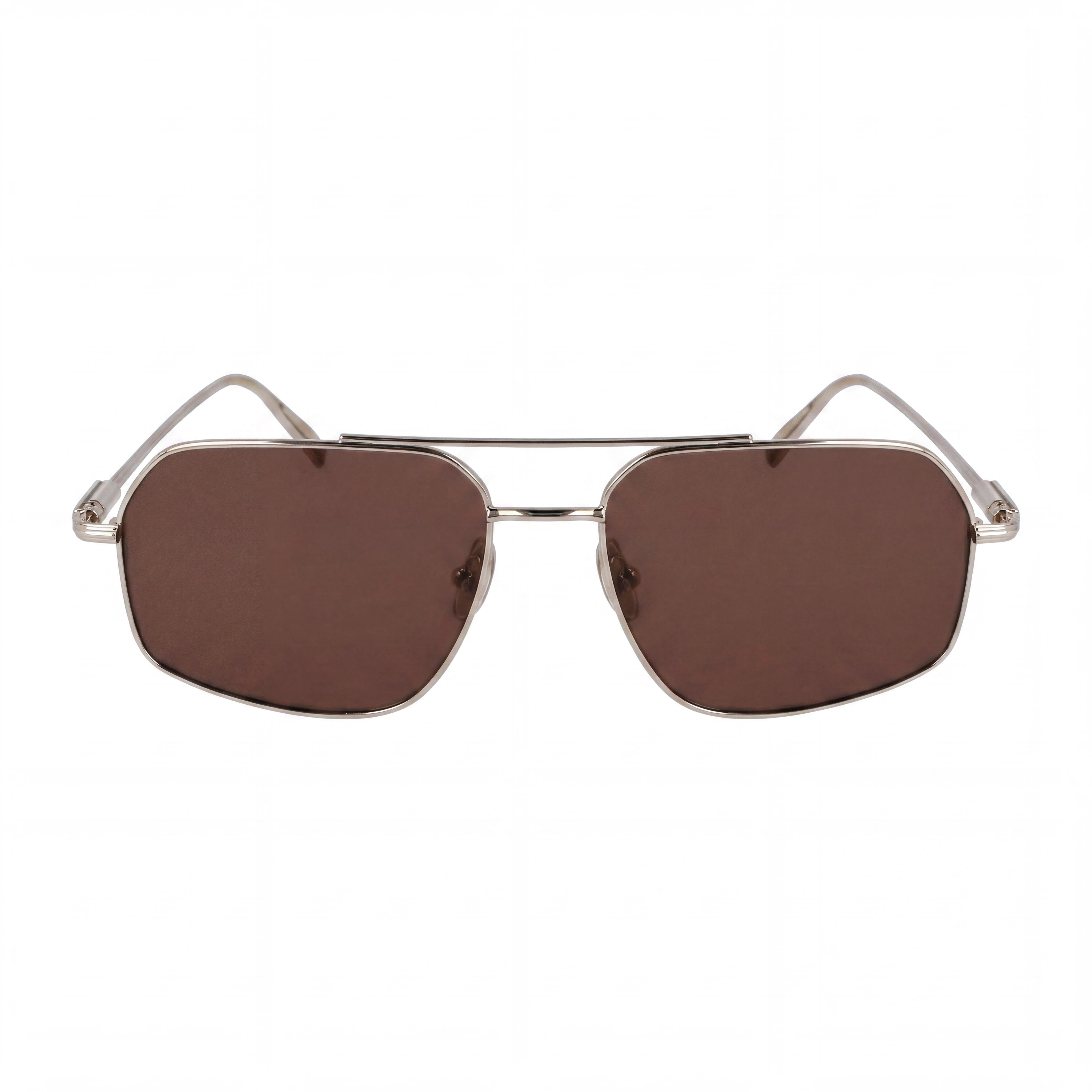 Gafas de sol Salvatore Ferragamo SF313S para hombre, montura de acetato oro/marrón, lentes de policarbonato, protección UV, 58 mm, Photo 2