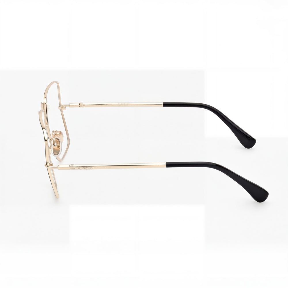 MaxMara Women's eyewear Metal Frame Shiny Black, Pale Gold Polarized Multicoloured Lens 2-13-135